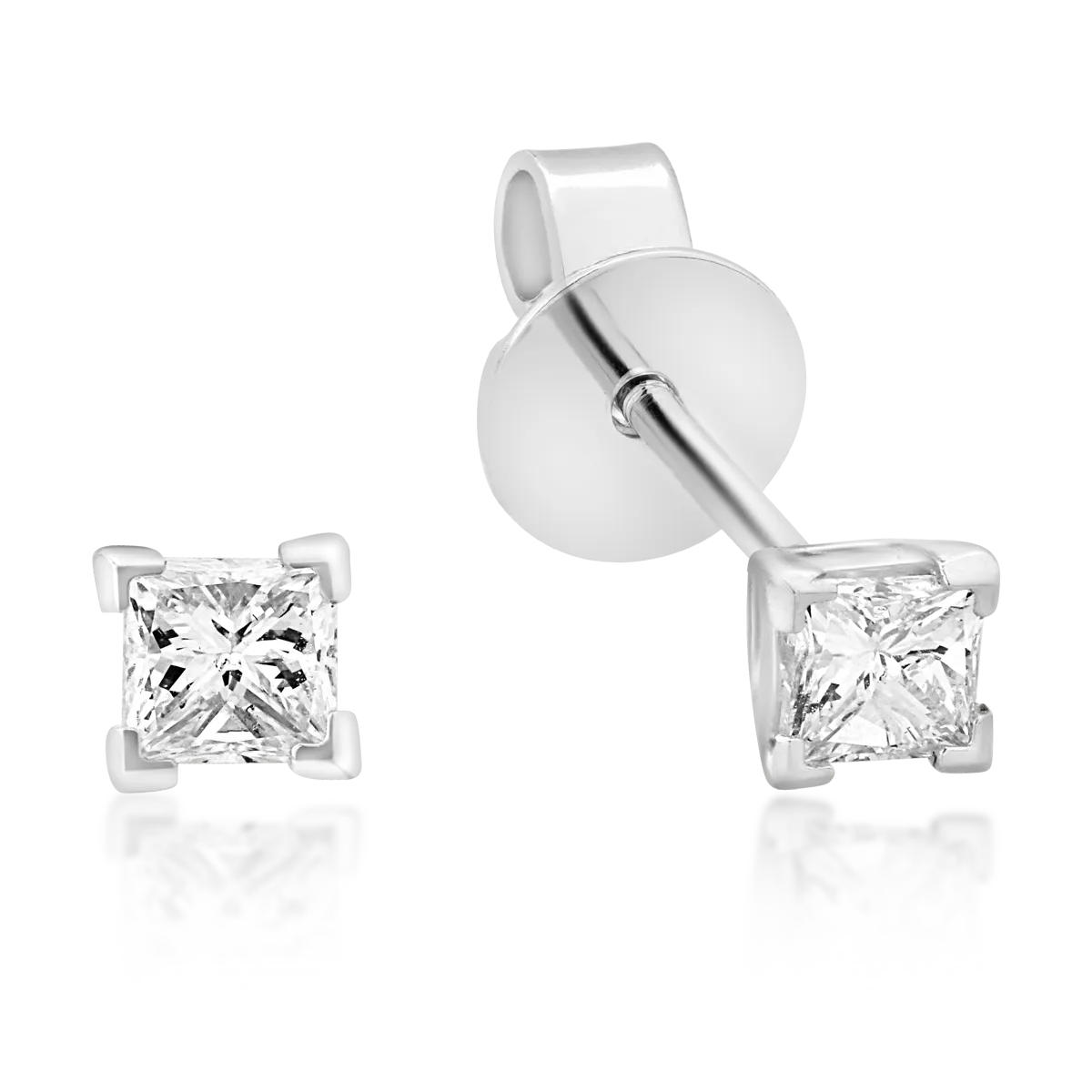 Kolczyki z białego złota z diamentami o masie 0.31ct