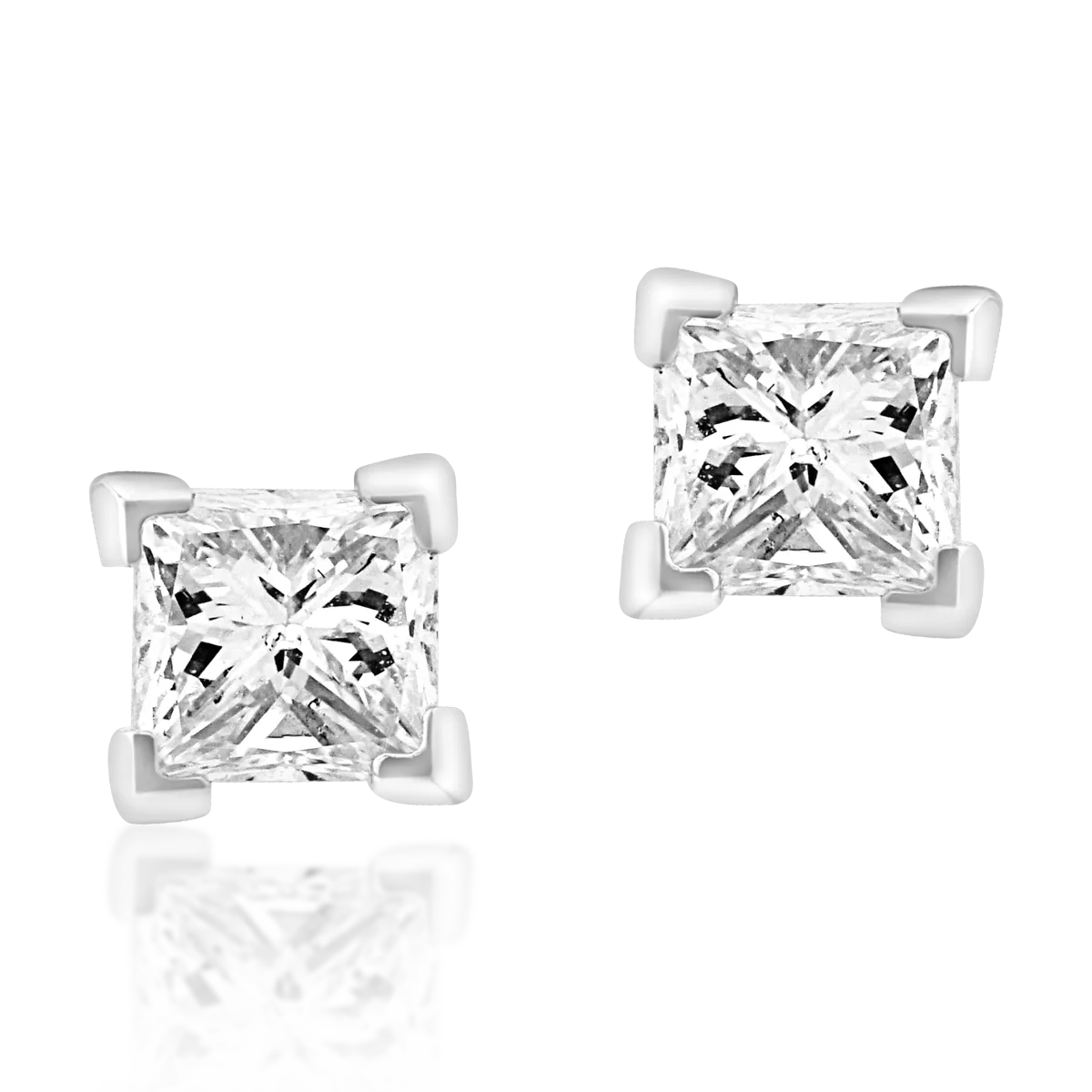 Kolczyki z białego złota z diamentami o masie 0.31ct