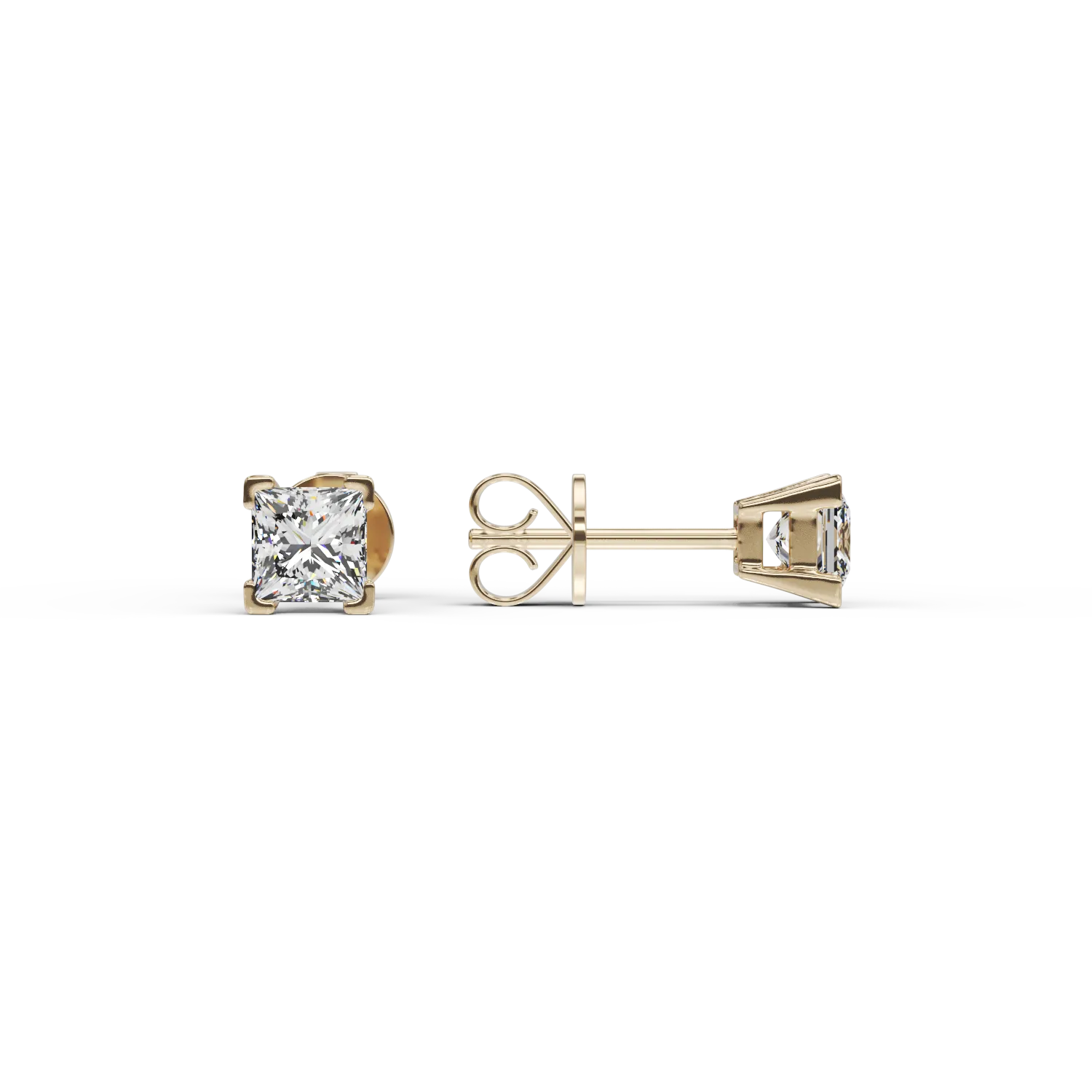 Yellow gold earrings with 0.32ct diamonds