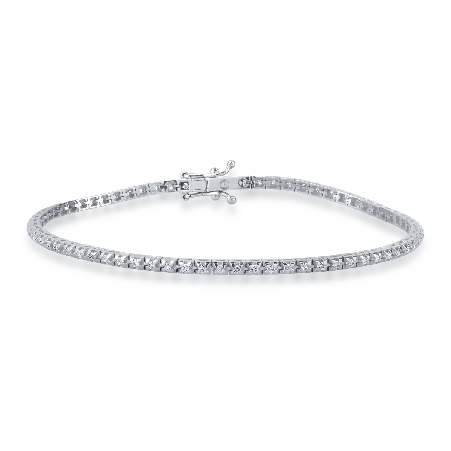 White gold tennis bracelet with 0.61ct diamonds