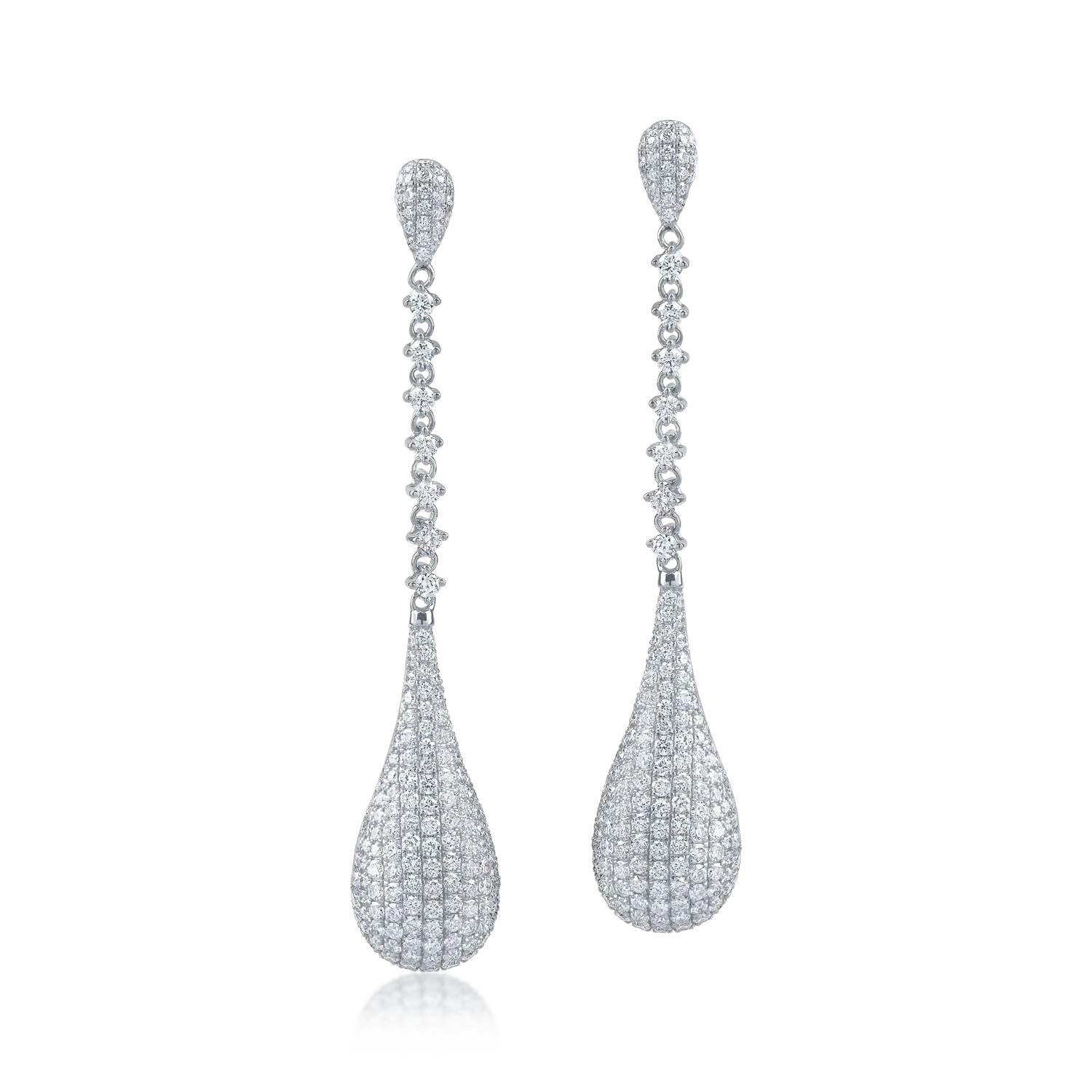 Cercei din aur alb cu diamante de 1.7ct-157233