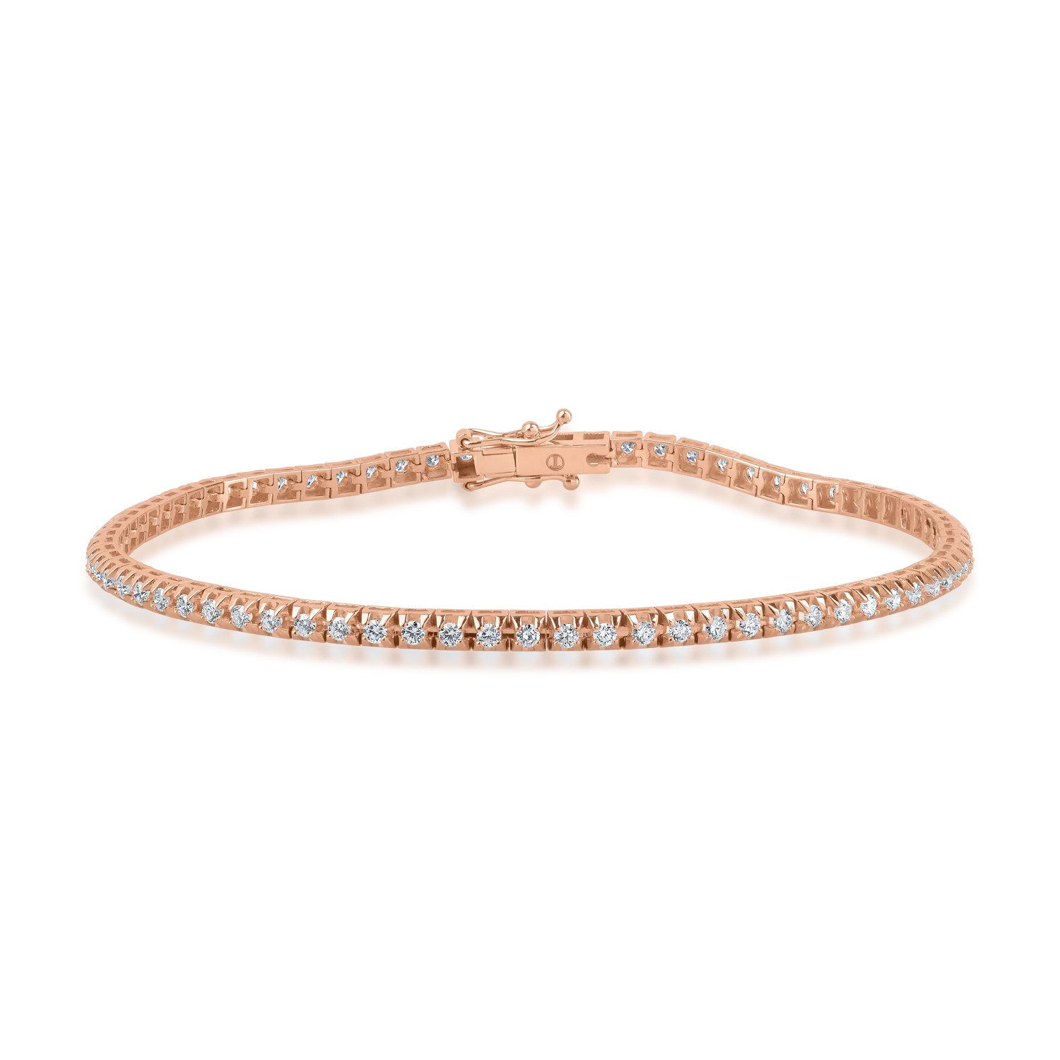 Rose gold tennis bracelet with 0.88ct diamonds