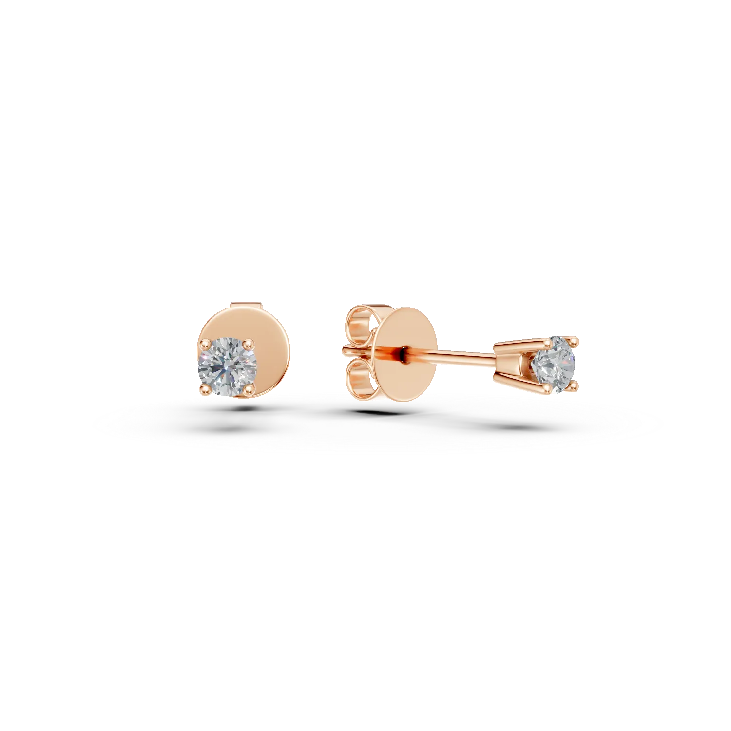 Rose gold earrings with 0.2ct diamonds