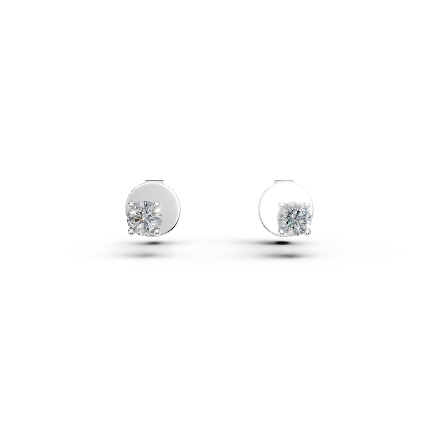 Cercei minimalisti din aur alb cu diamante de 0.2ct-157384