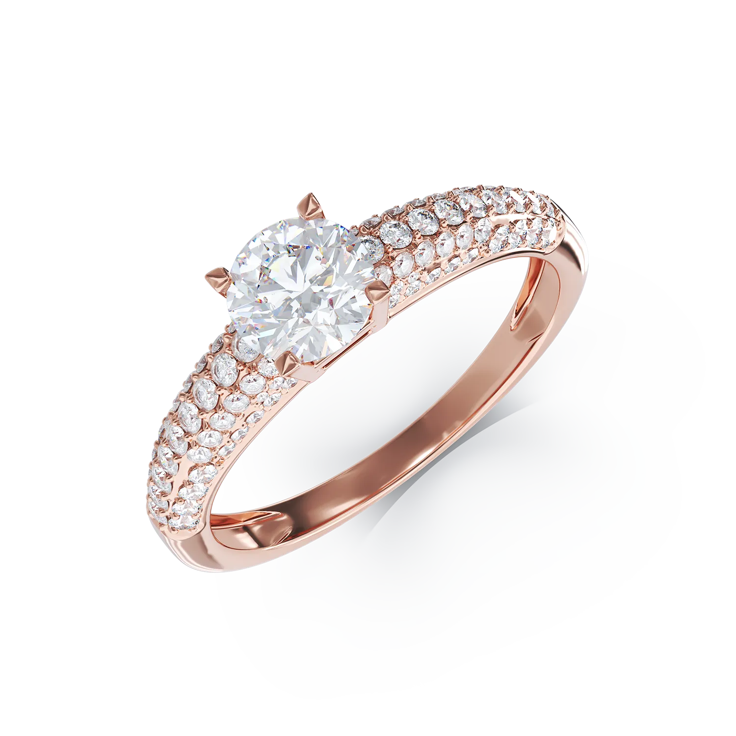 Rose gold engagement ring