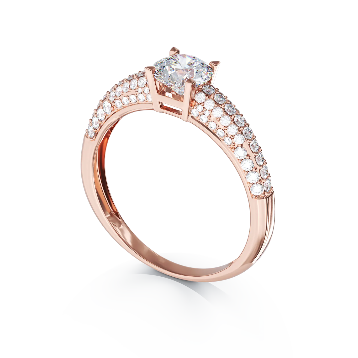 Rose gold engagement ring