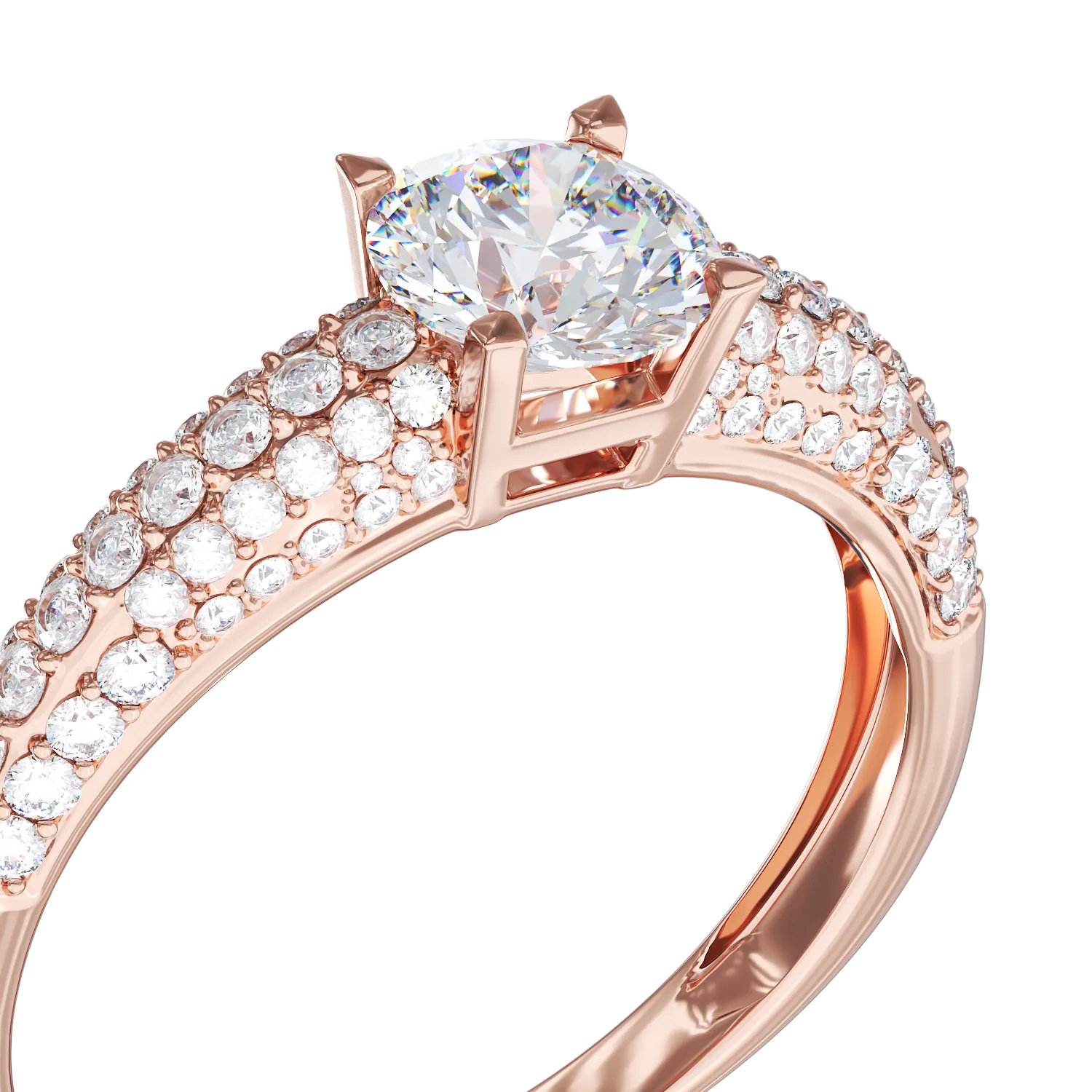 Rose gold engagement ring