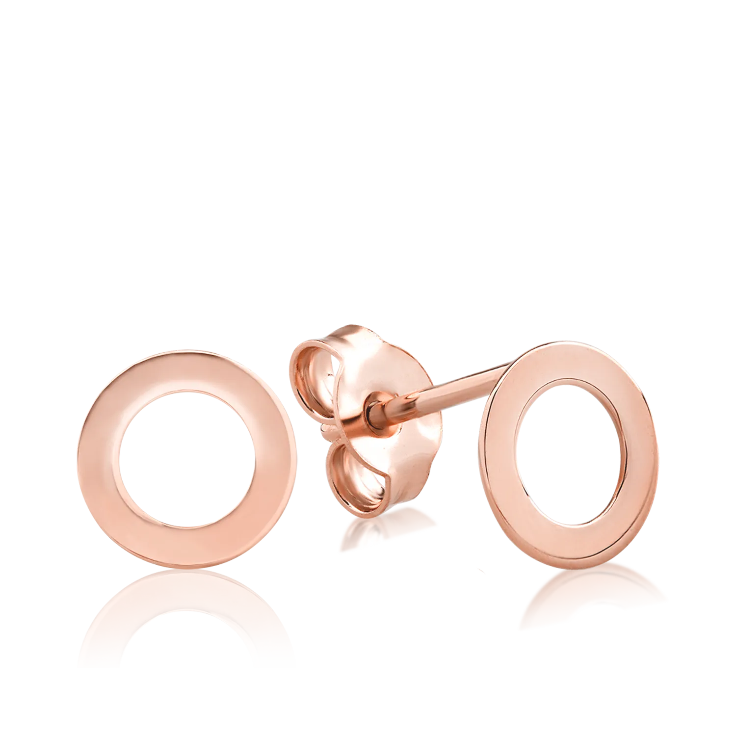 Обеци от розово злато