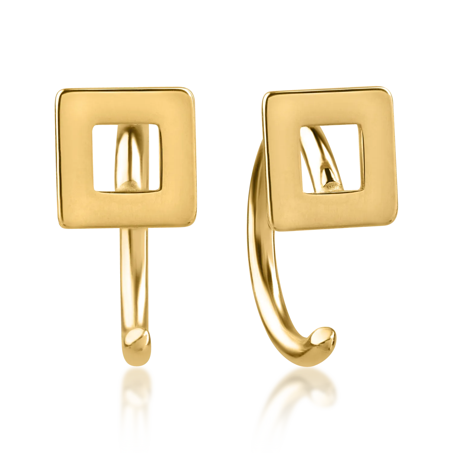 Yellow gold earrings