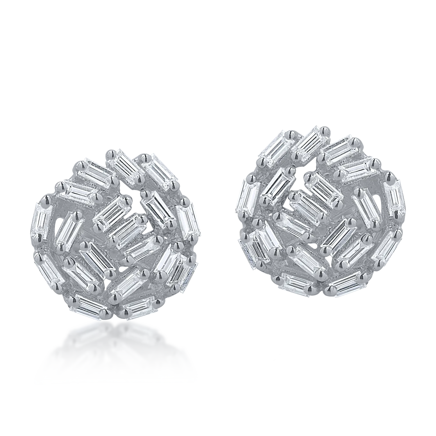 Cercei din aur alb cu diamante de 0.62ct-157454