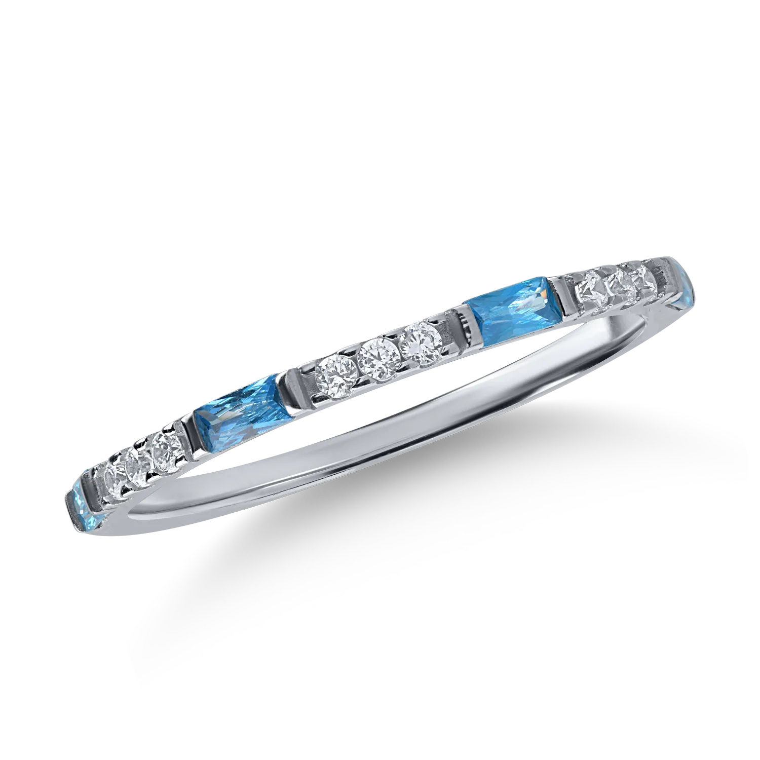 Half eternity ring in white gold