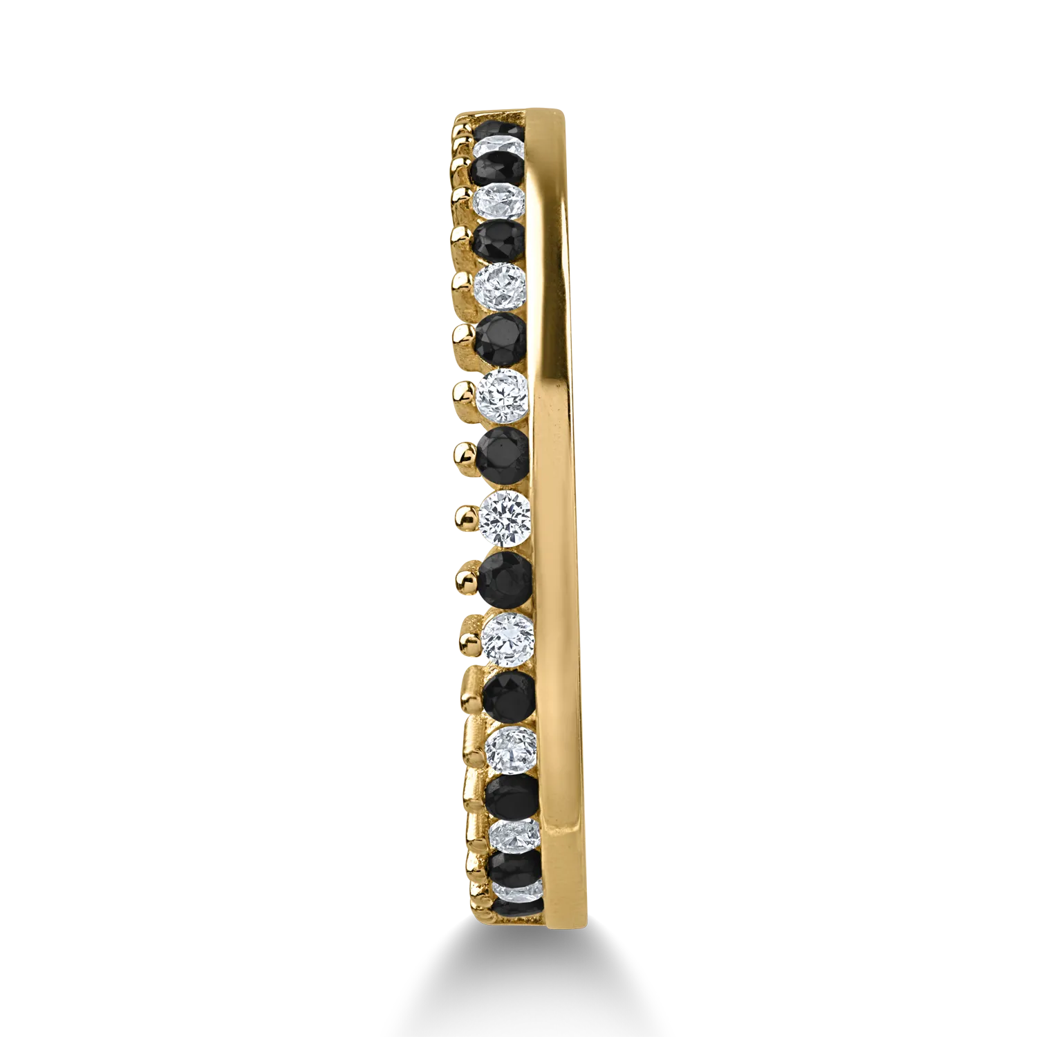 Half eternity ring in yellow gold