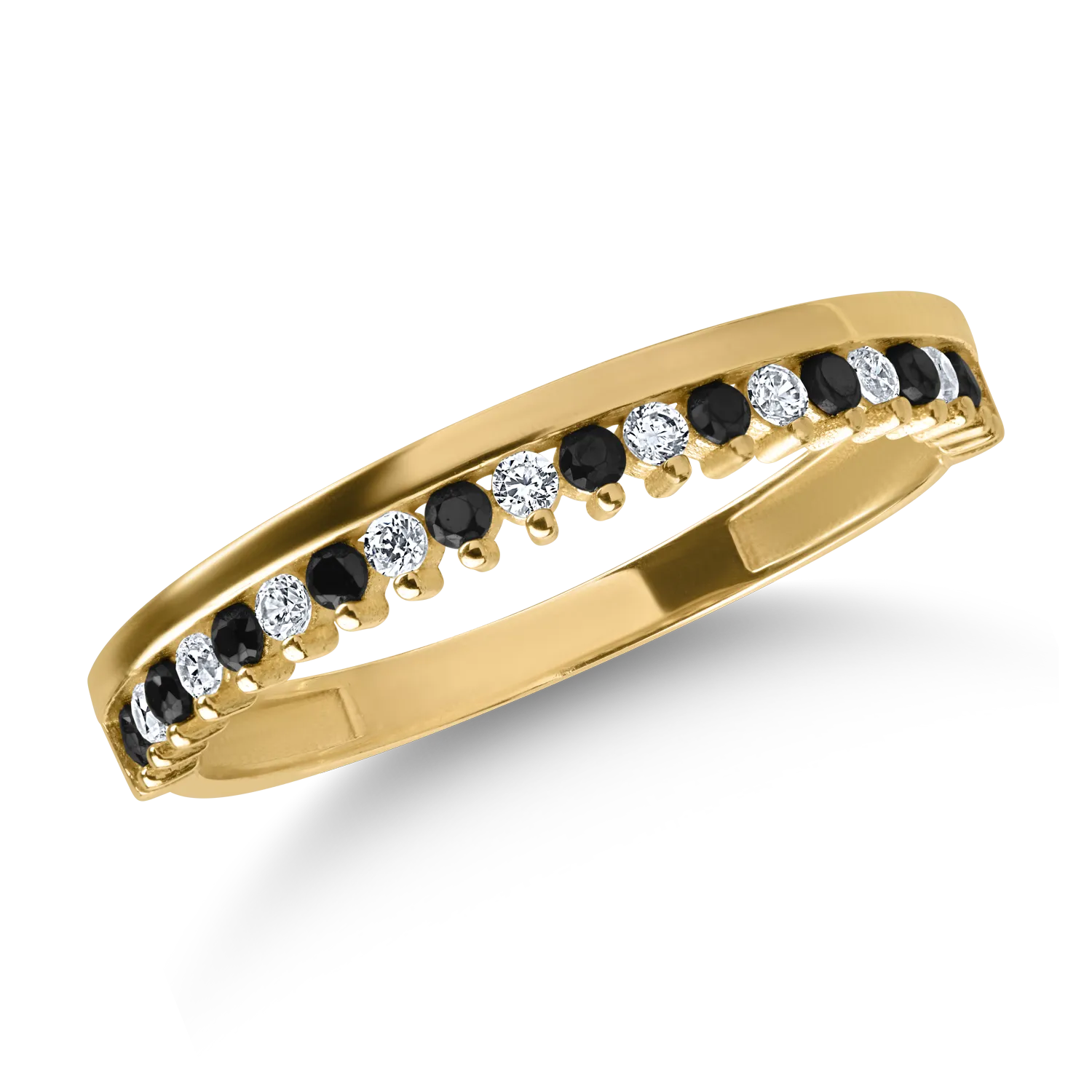 Half eternity ring in yellow gold