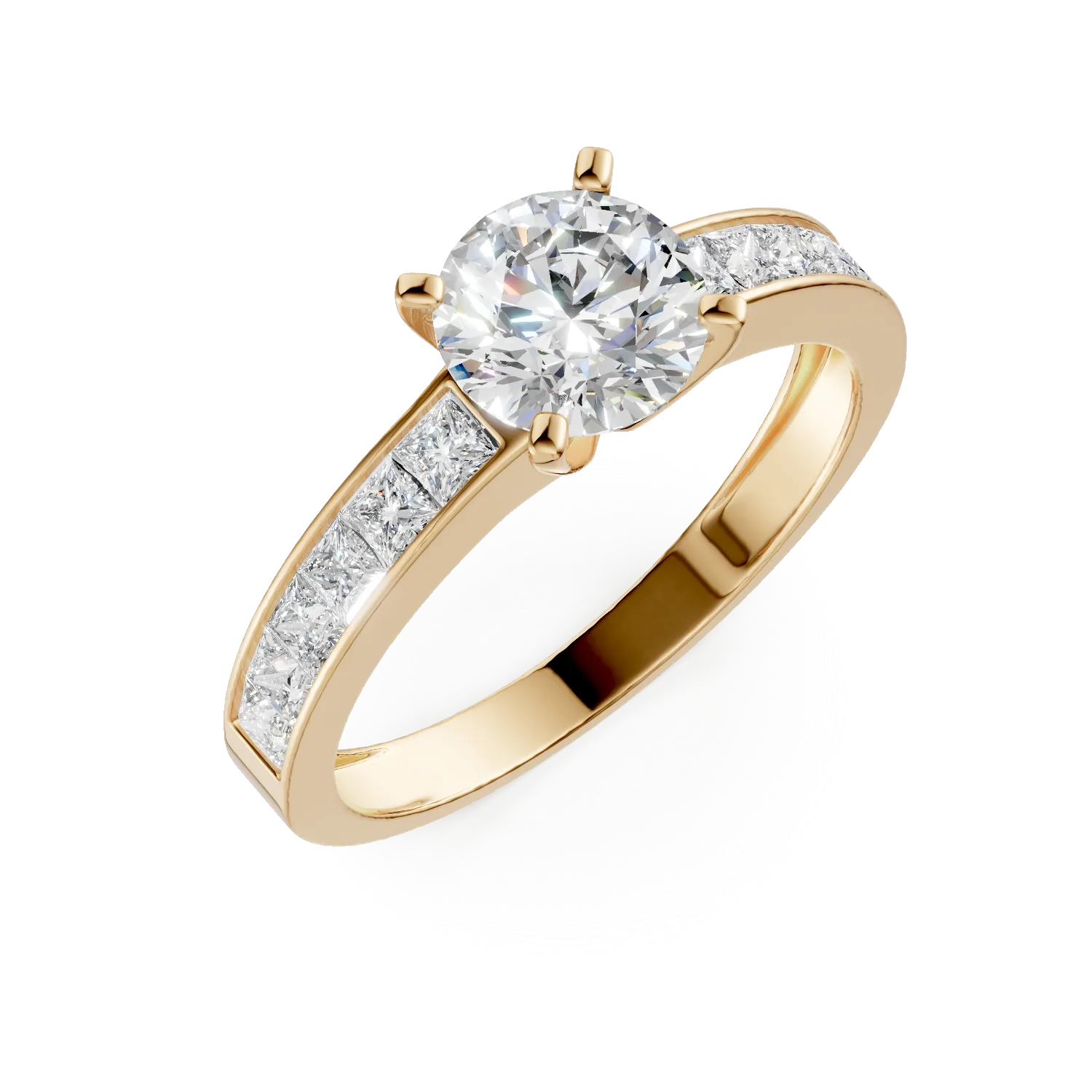 Yellow gold engagement ring