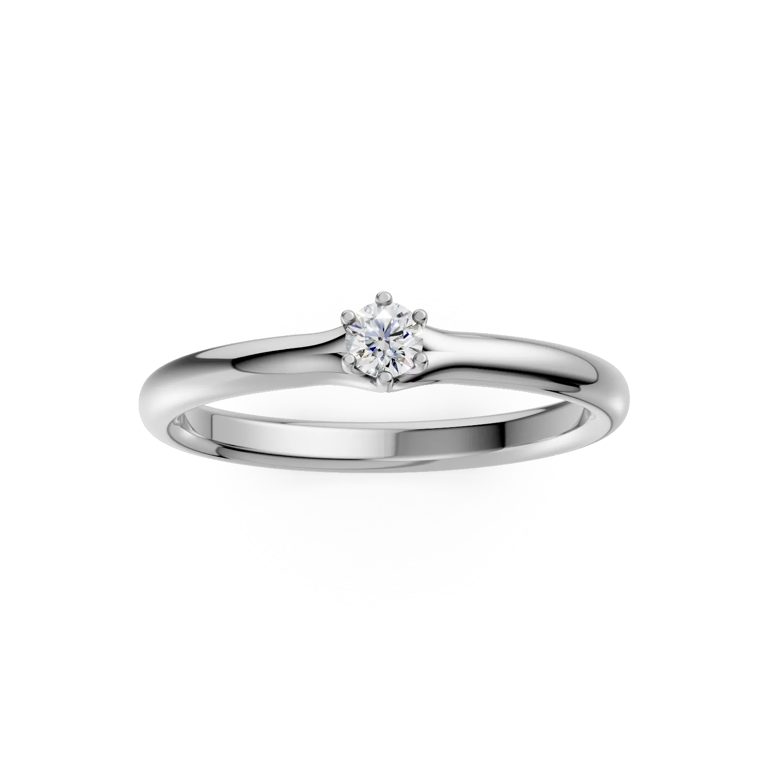 White gold engagement ring with 0.1ct diamond