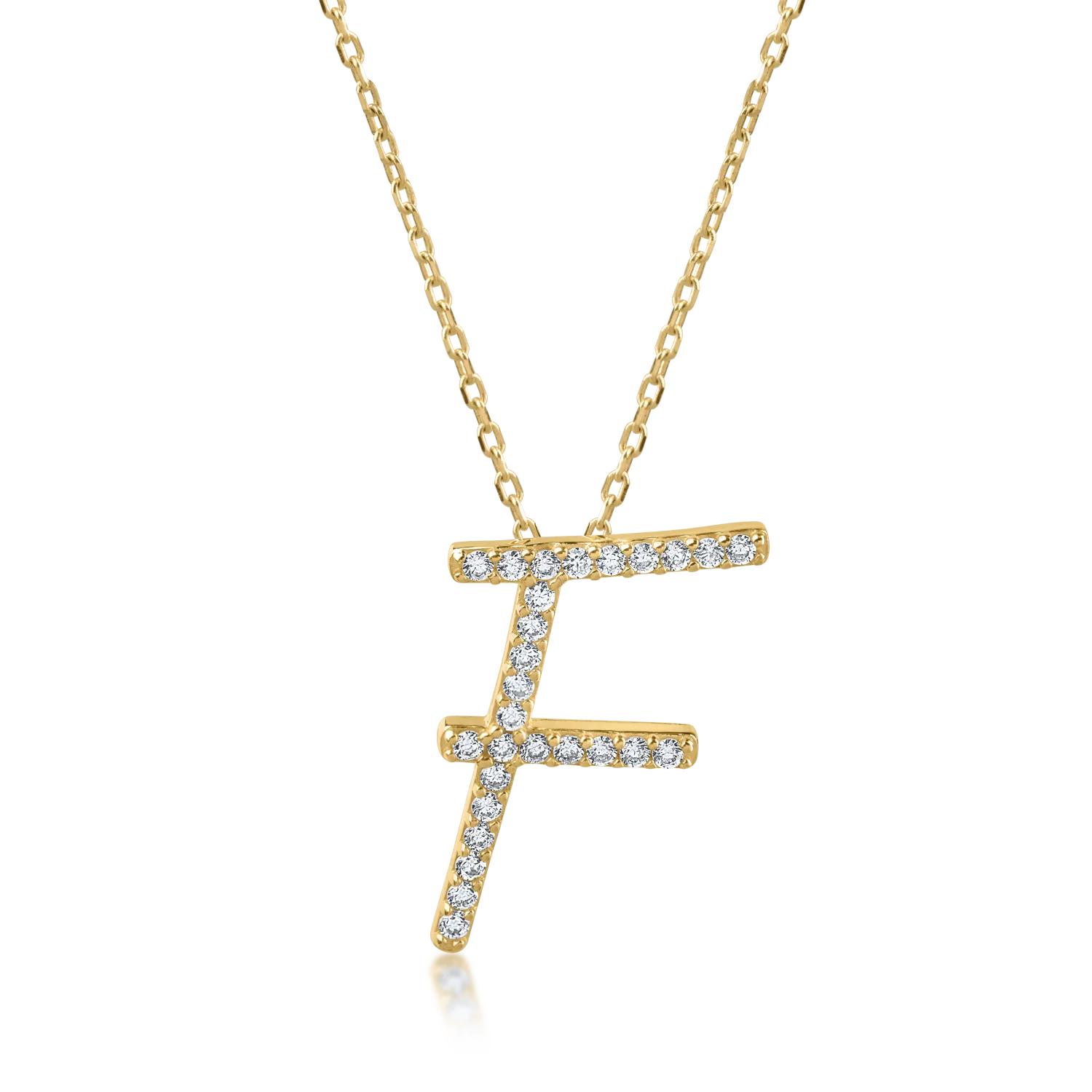 Yellow gold pendant necklace