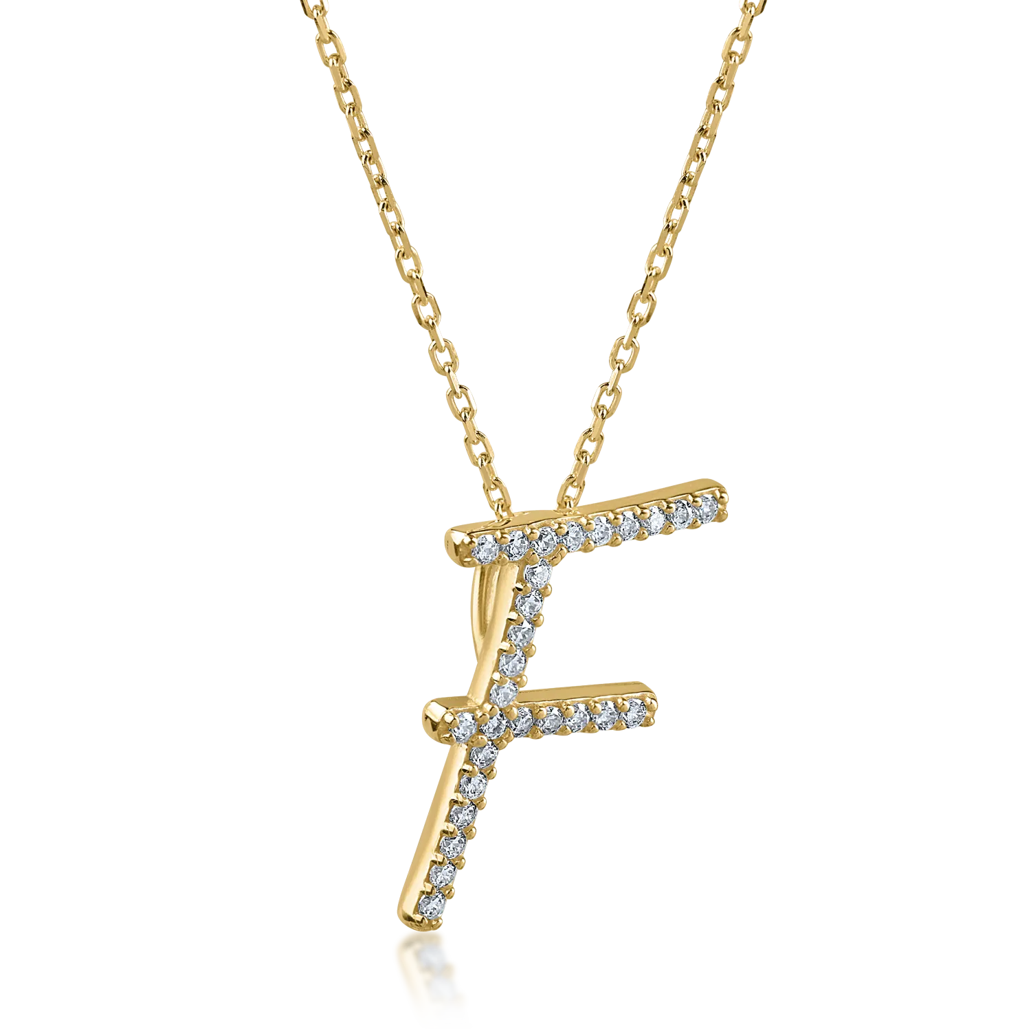 Lant cu pandantiv din aur galben