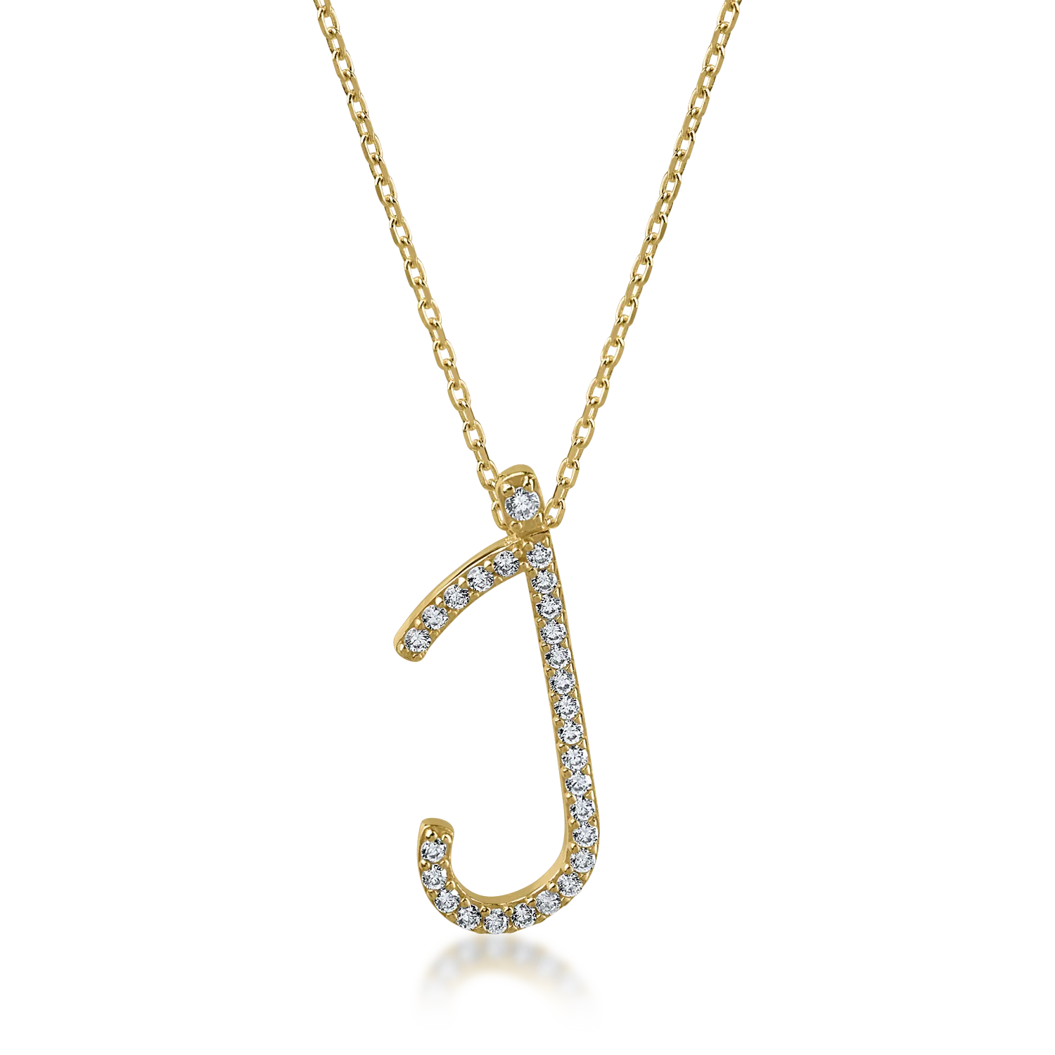 Yellow gold pendant necklace