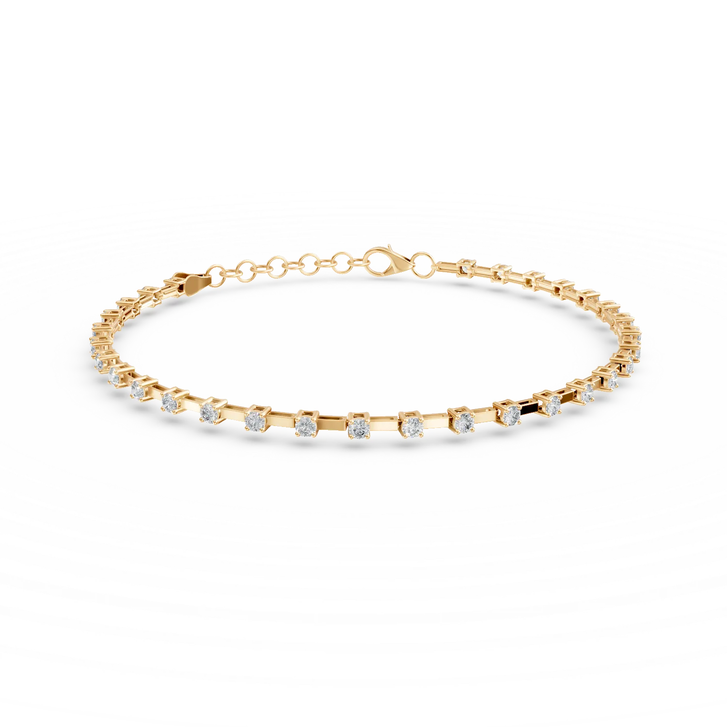 Yellow gold bracelet with zirconia-178942