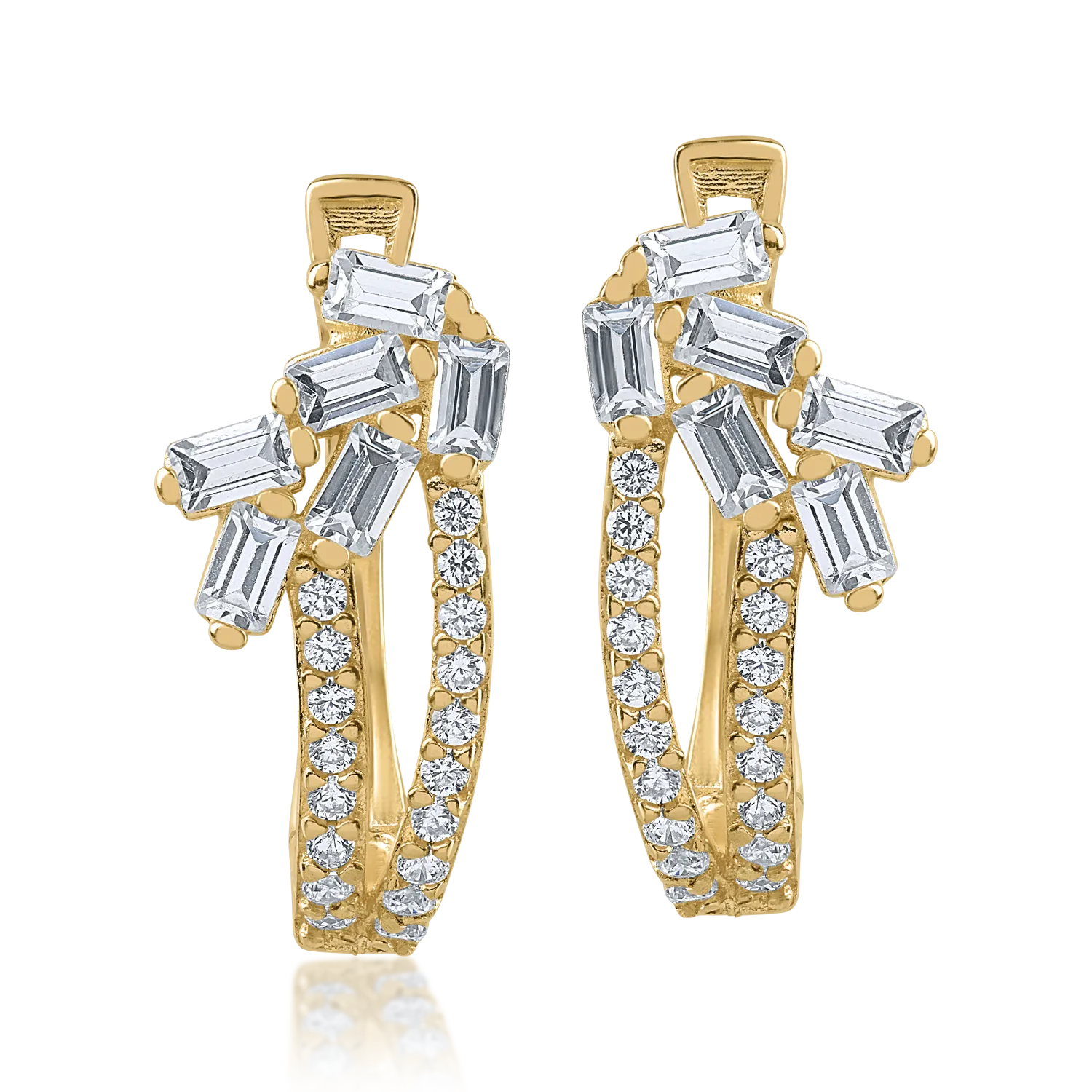 Yellow gold earrings