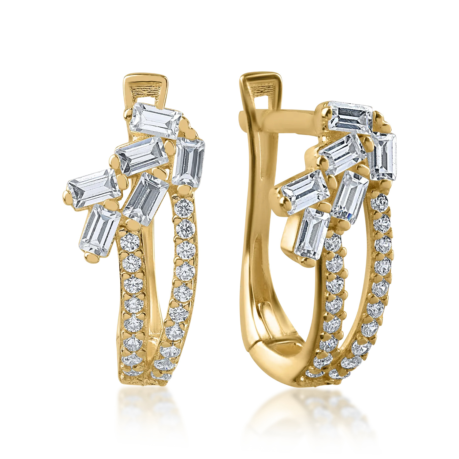 Yellow gold earrings