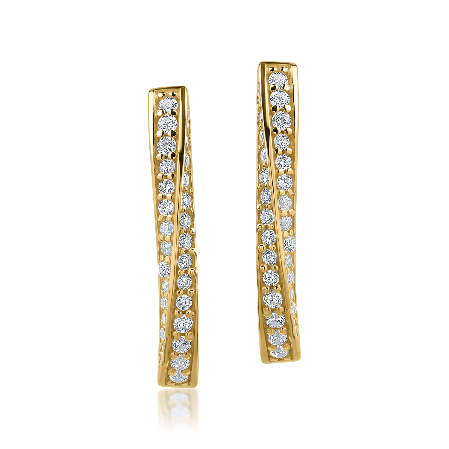 Yellow gold earrings