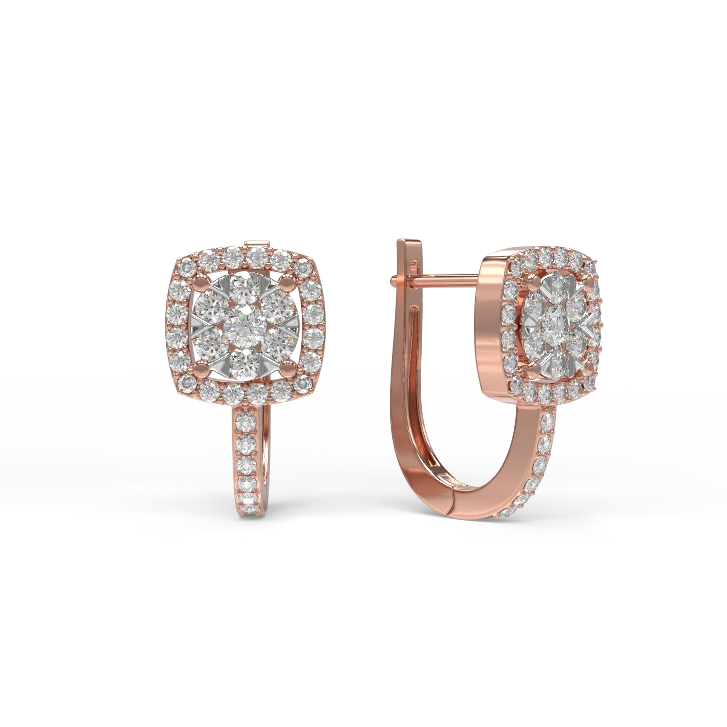 Rose gold earrings with 0.476ct diamonds