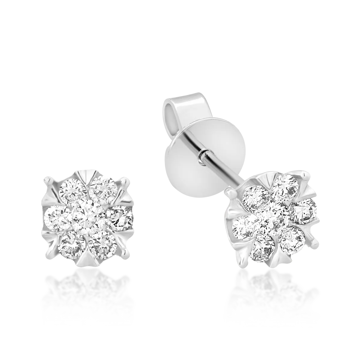White gold earrings with 0.215ct diamonds