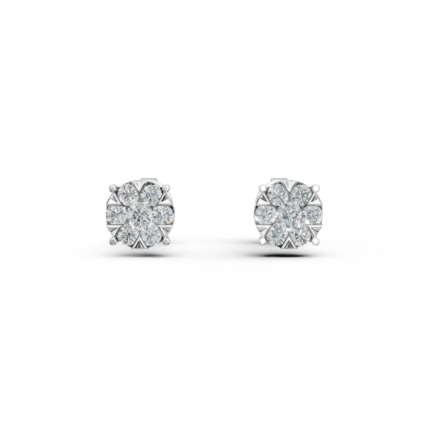 Cercei din aur alb cu diamante de 0.215ct-157999