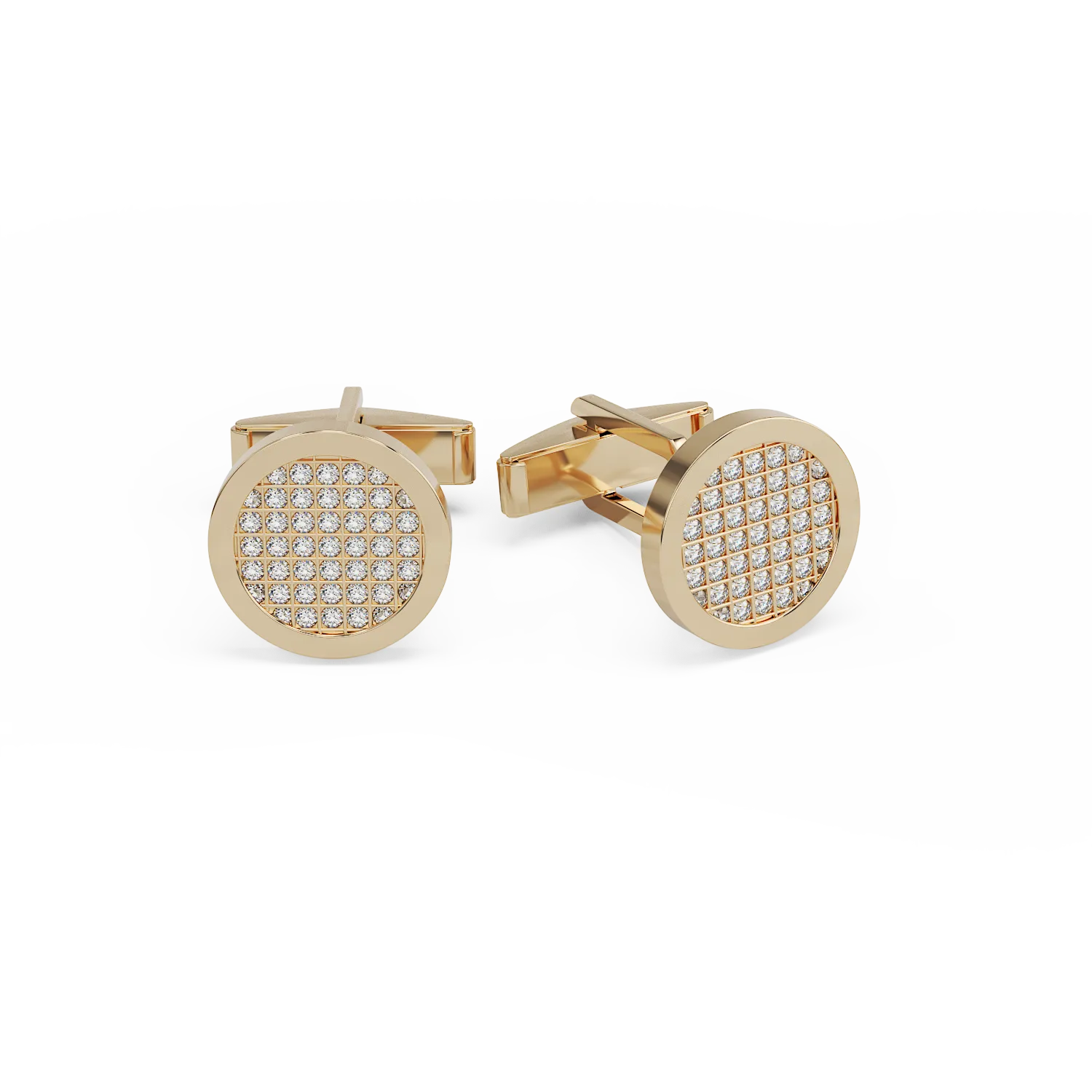 Yellow gold cufflinks