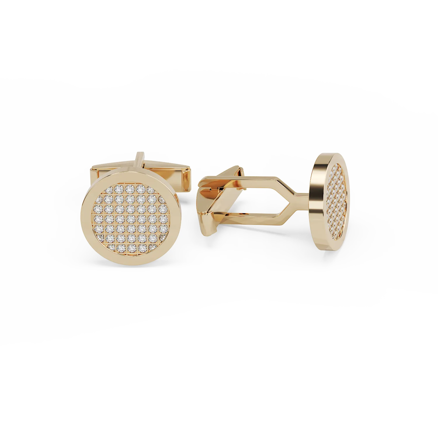 Yellow gold cufflinks