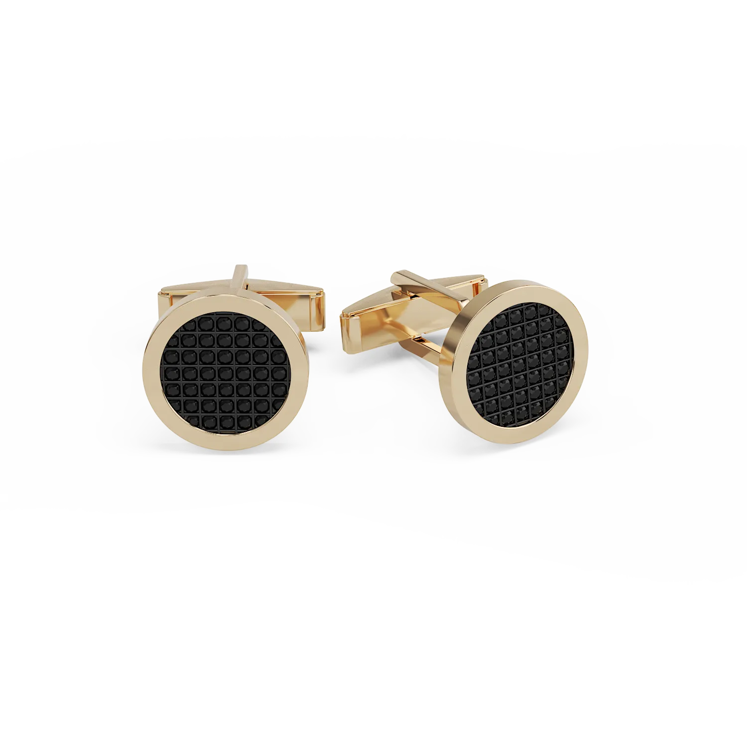 Yellow gold cufflinks