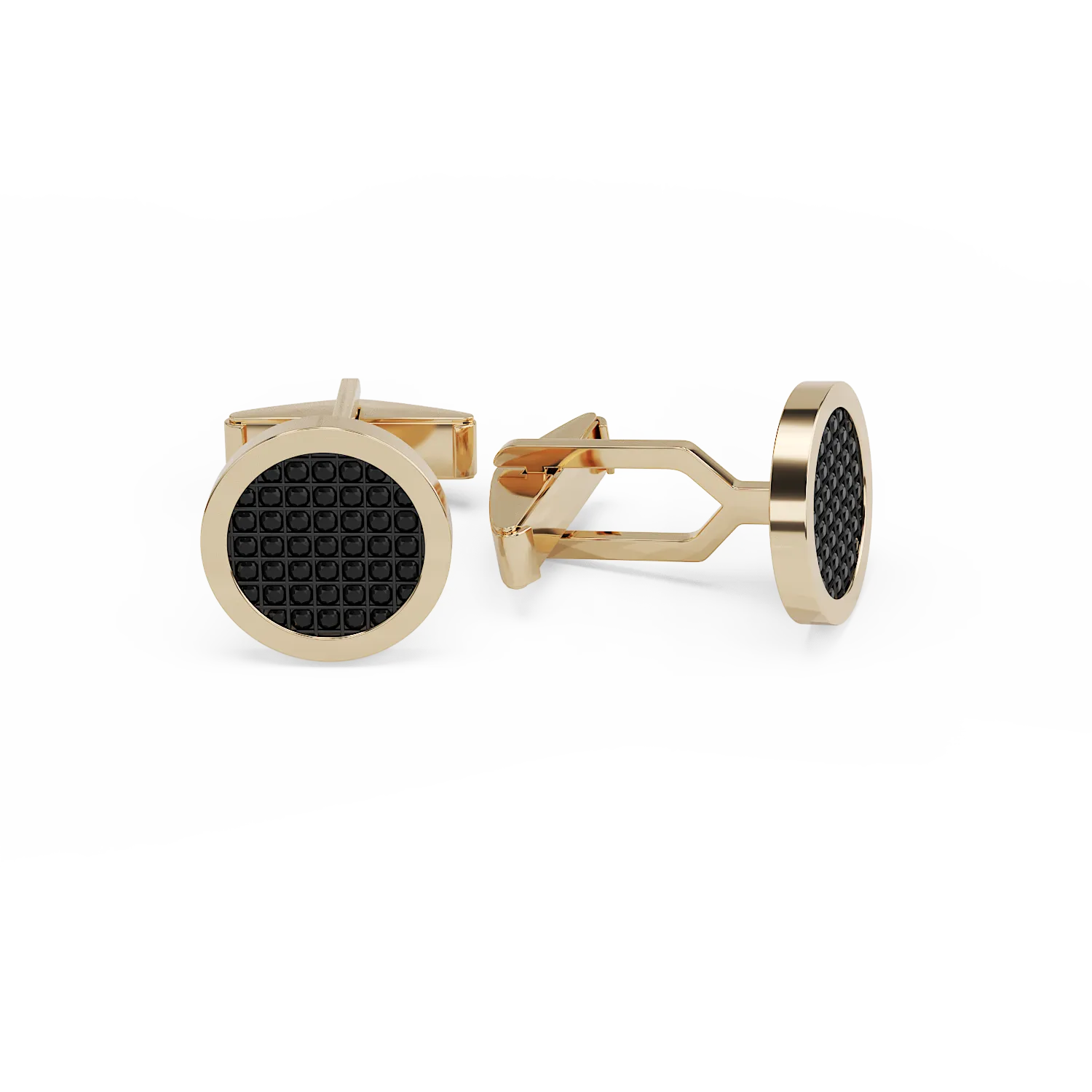 Yellow gold cufflinks