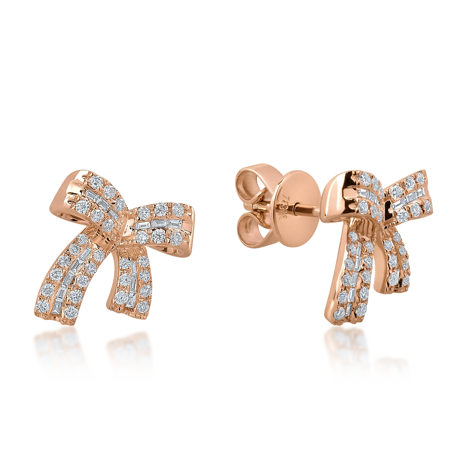 Rose gold earrings with 0.31ct diamonds