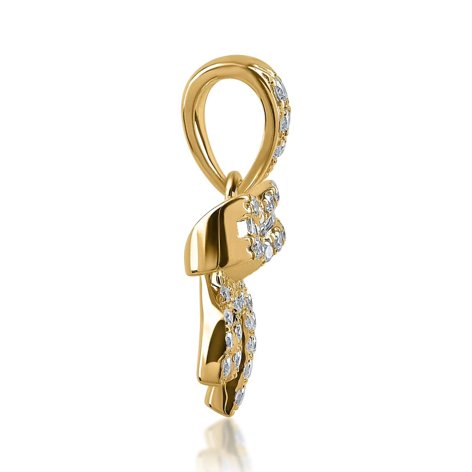 Yellow gold pendant with 0.18ct diamonds