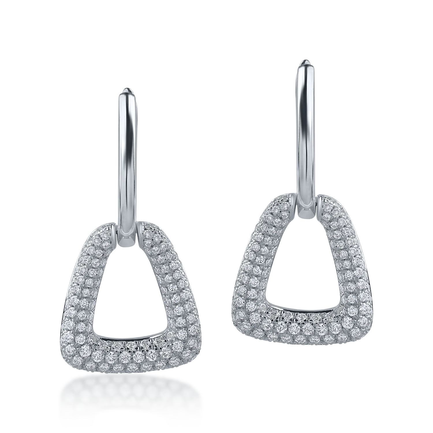 White gold earrings with 1.02ct diamonds