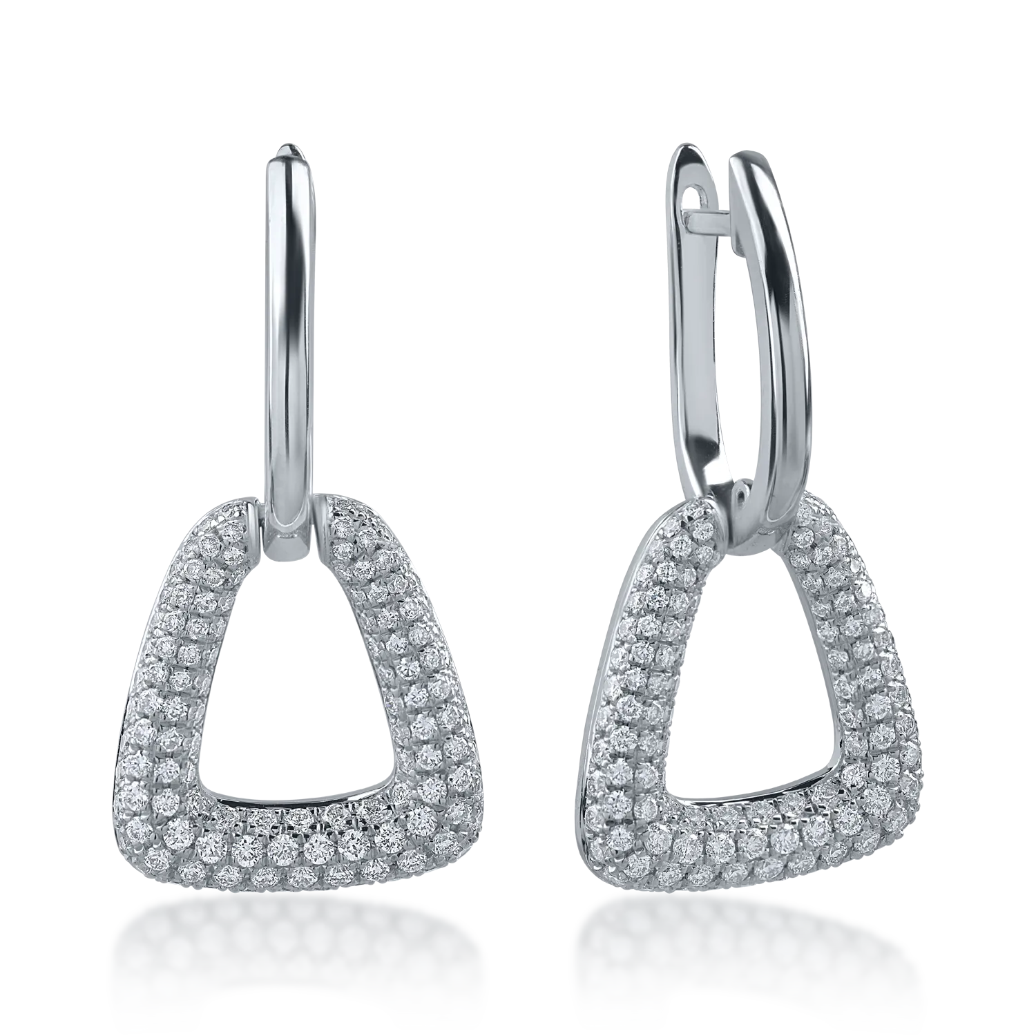 White gold earrings with 1.02ct diamonds