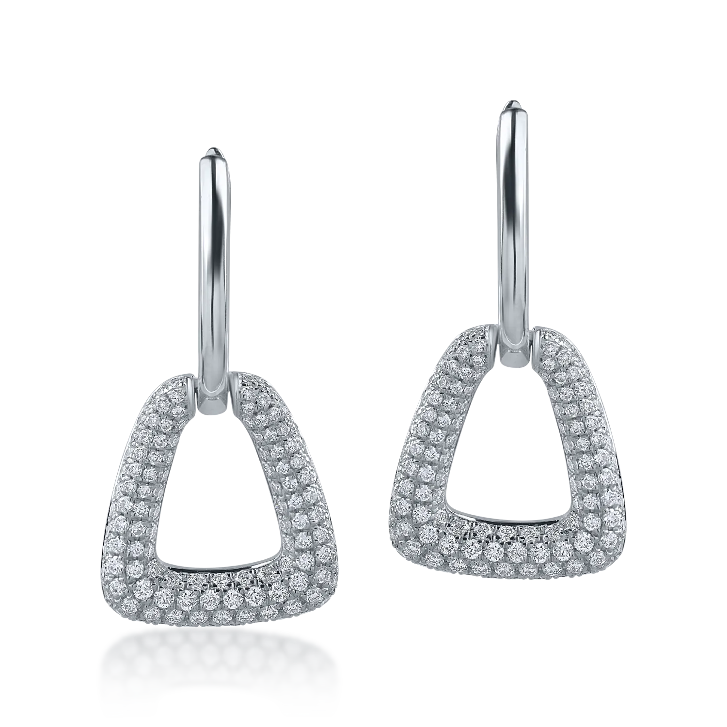 Cercei din aur alb cu diamante de 1.02ct-158165