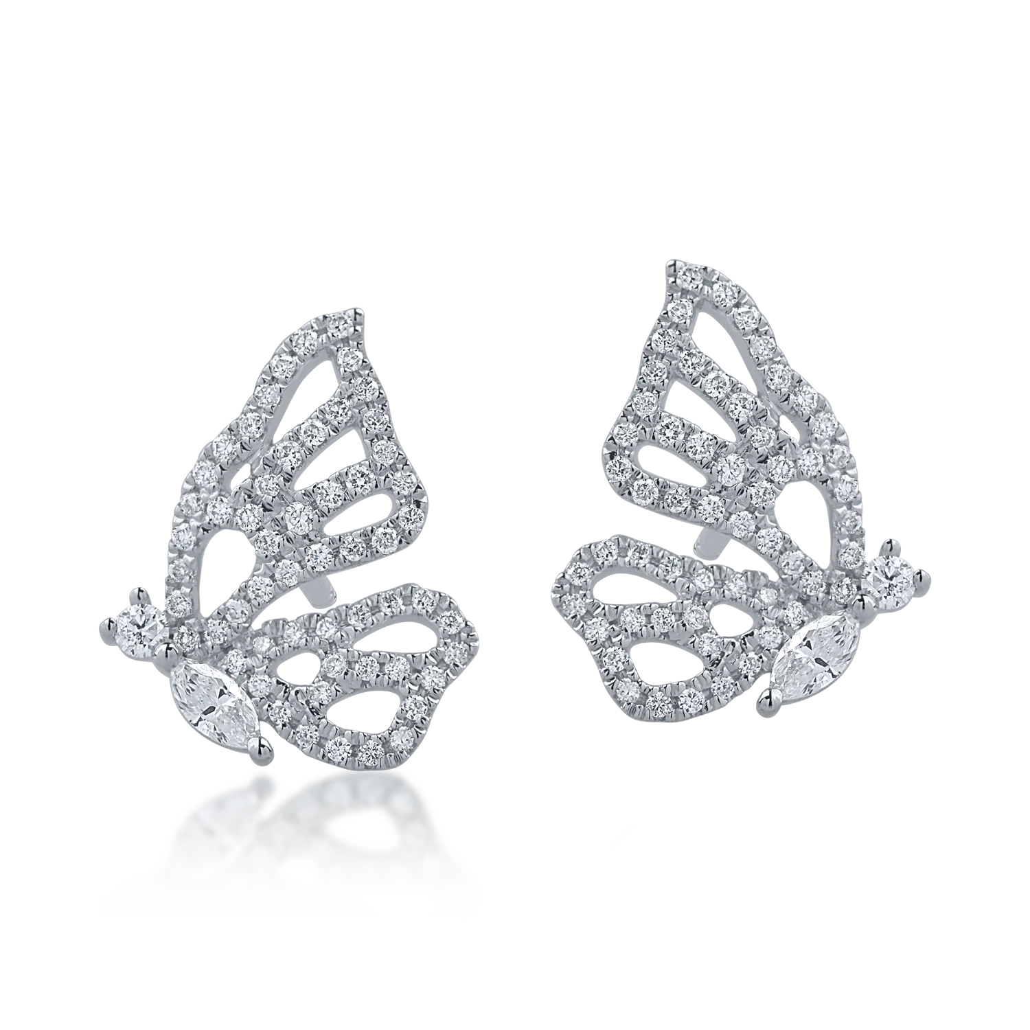 Cercei din aur alb cu diamante de 0.36ct-158166