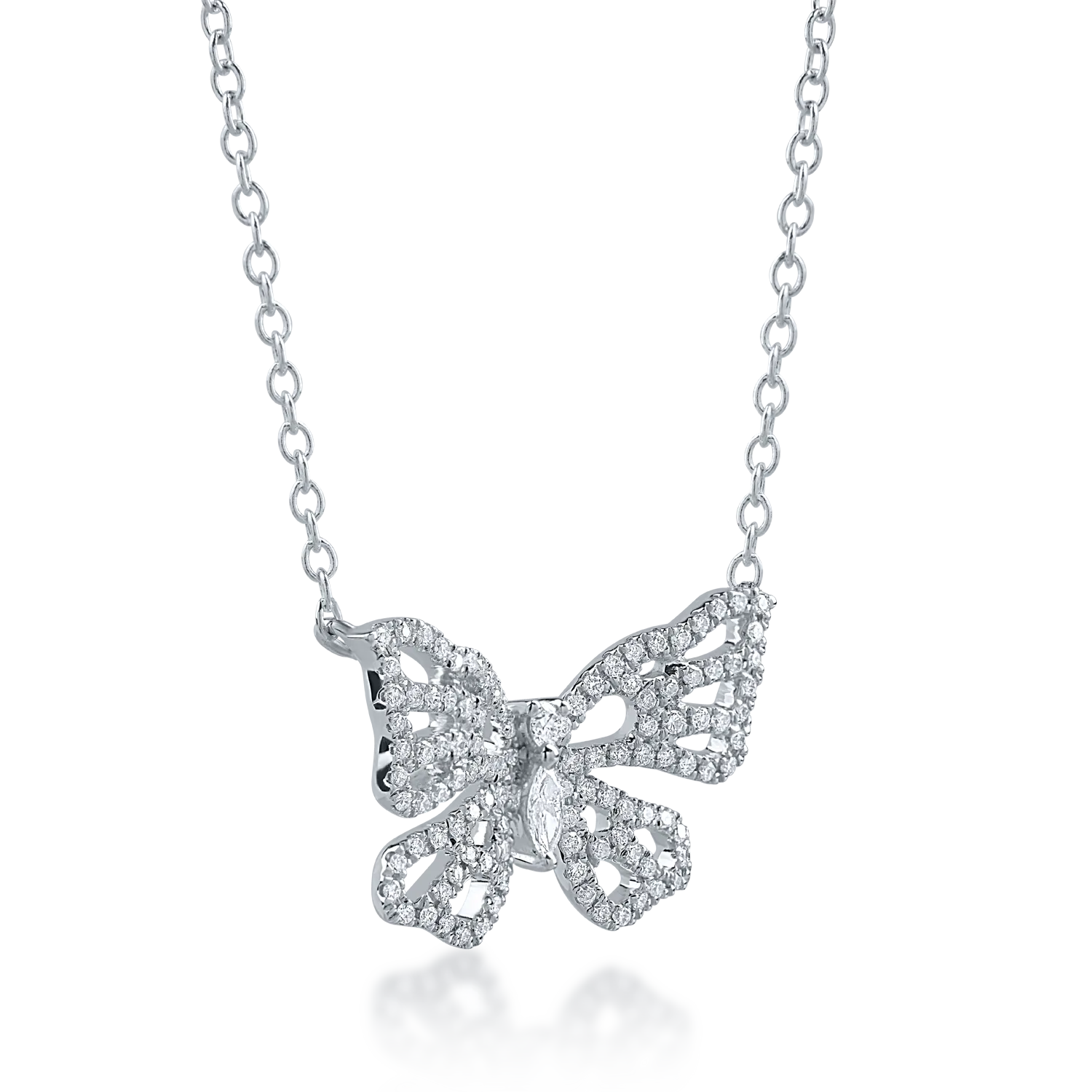 White gold pendant necklace with 0.30ct diamonds