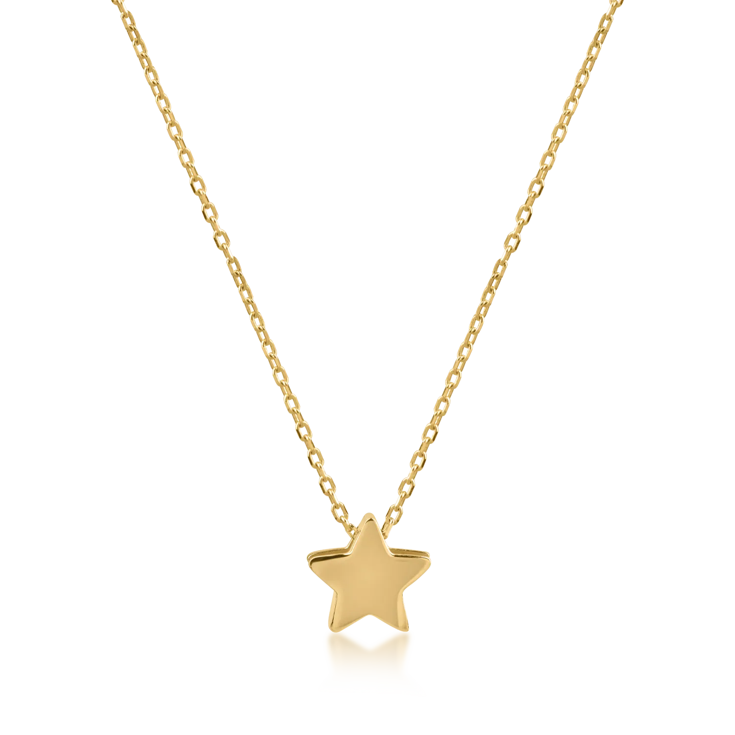 Yellow gold pendant necklace