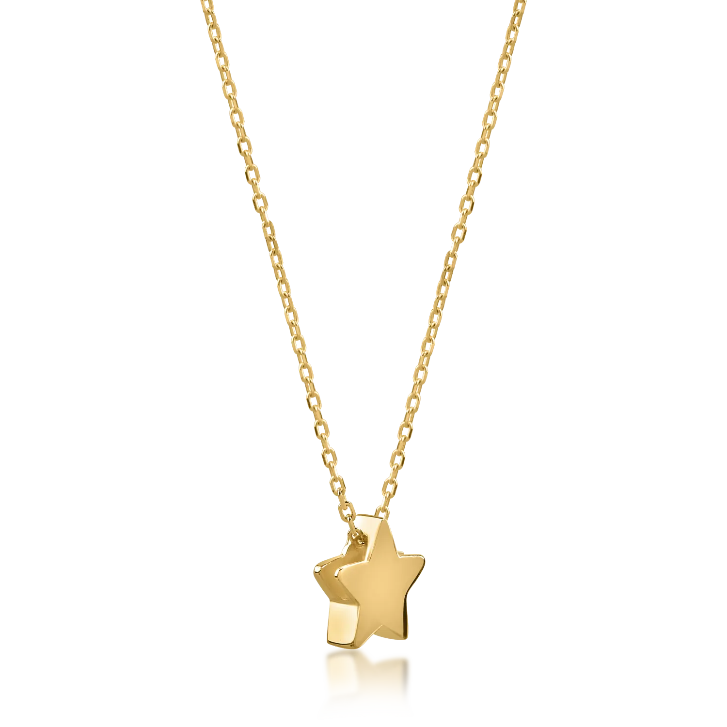 Yellow gold pendant necklace