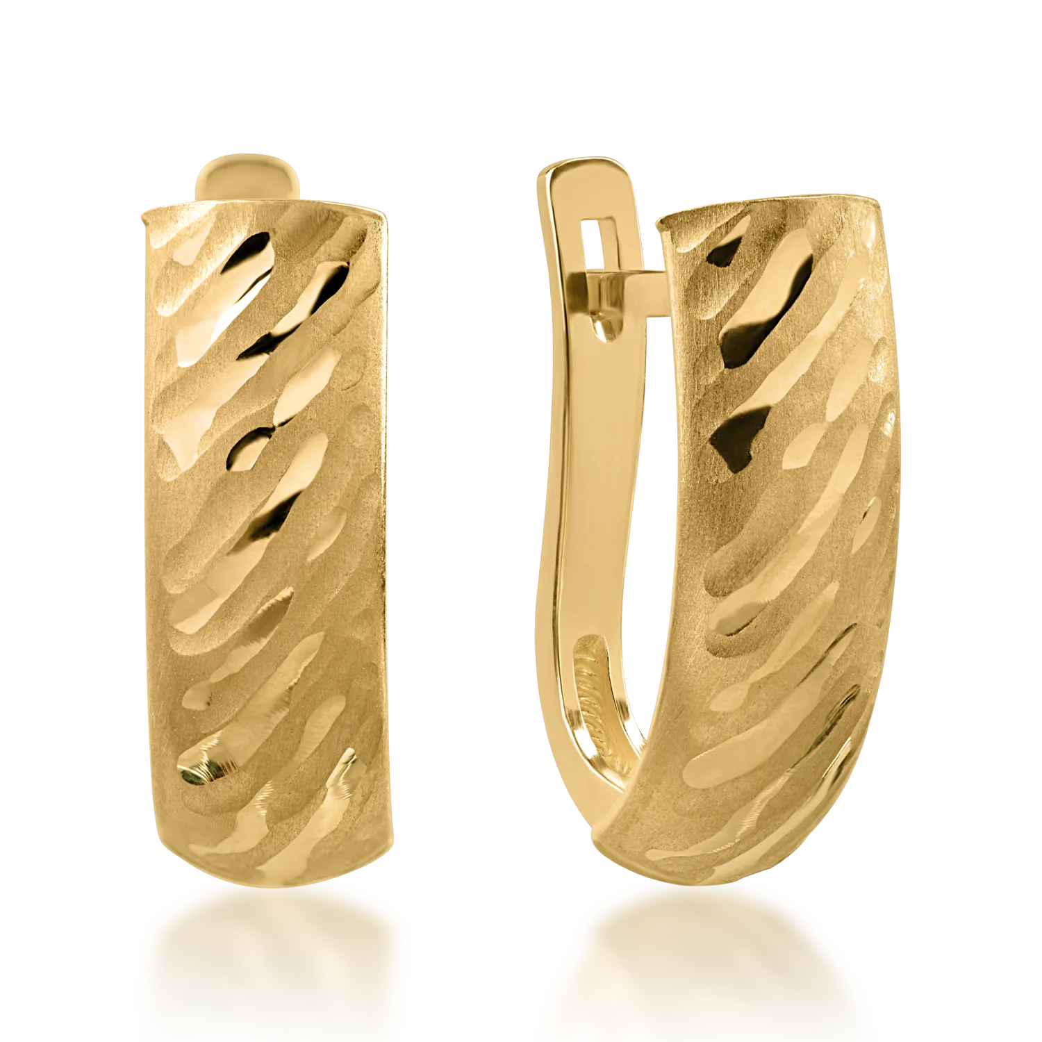 Yellow gold earrings