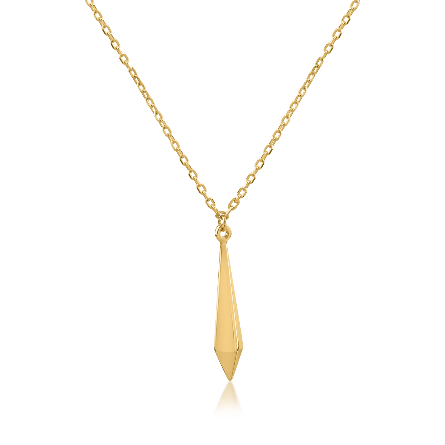 Yellow gold pendant necklace