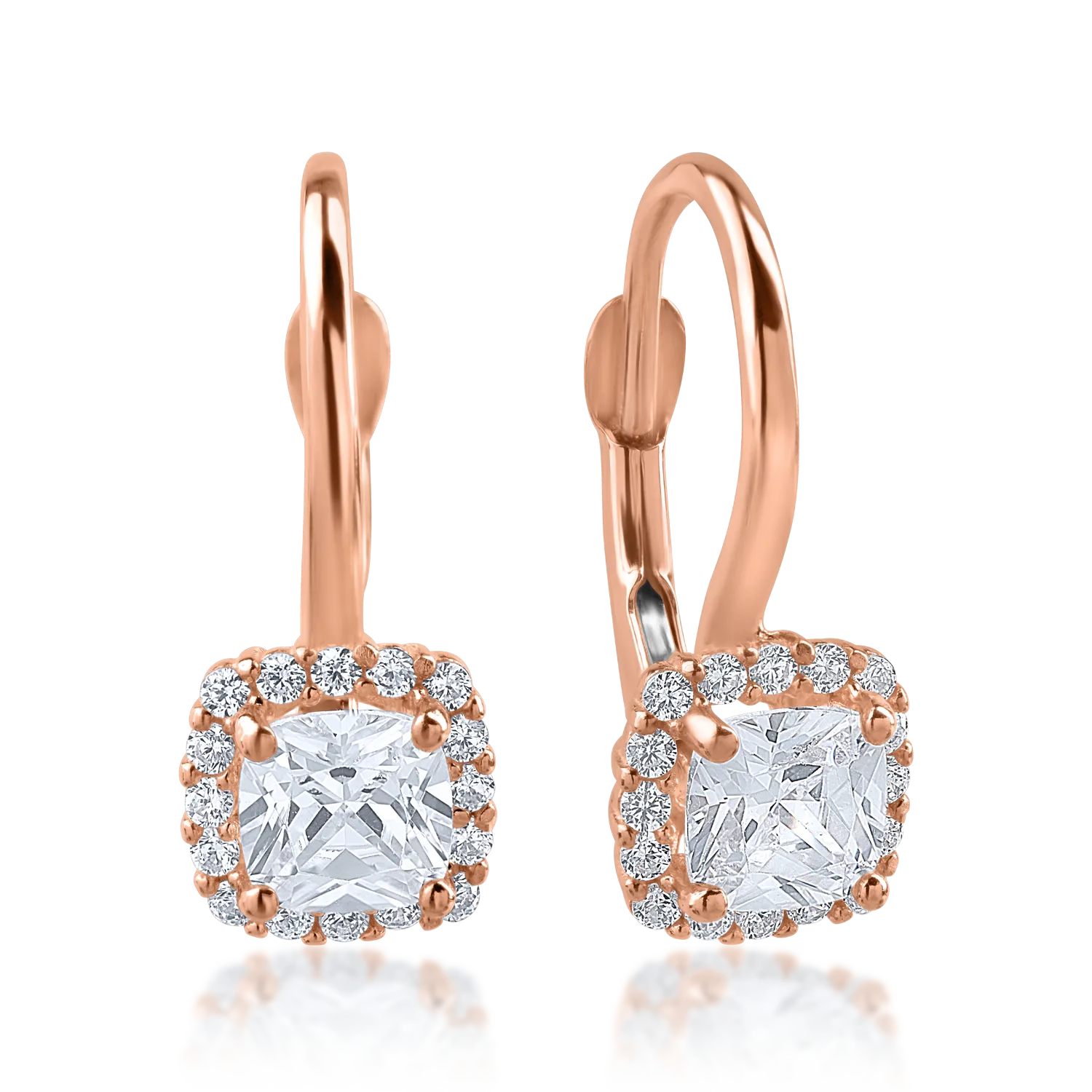 Rose gold earrings