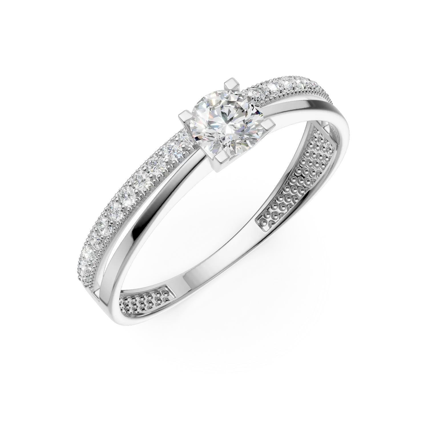 White gold engagement ring