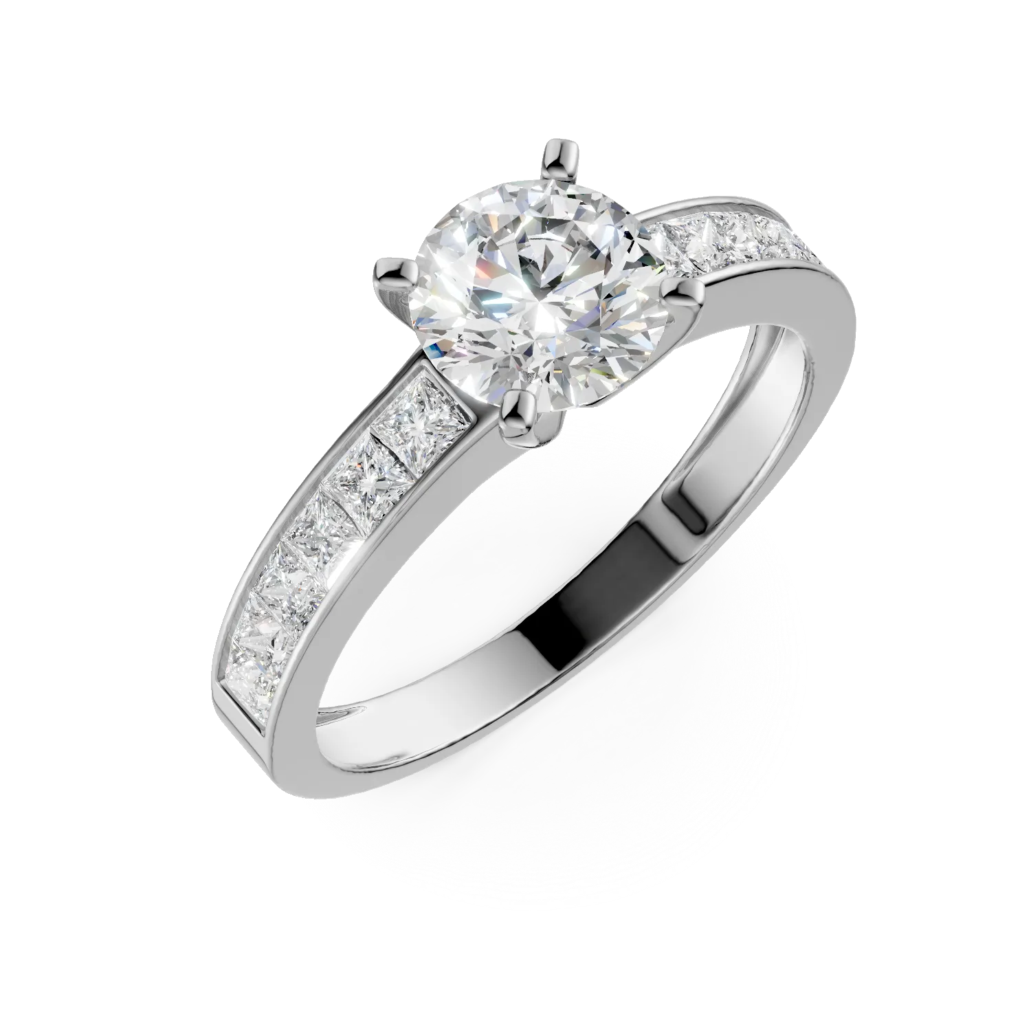 White gold engagement ring