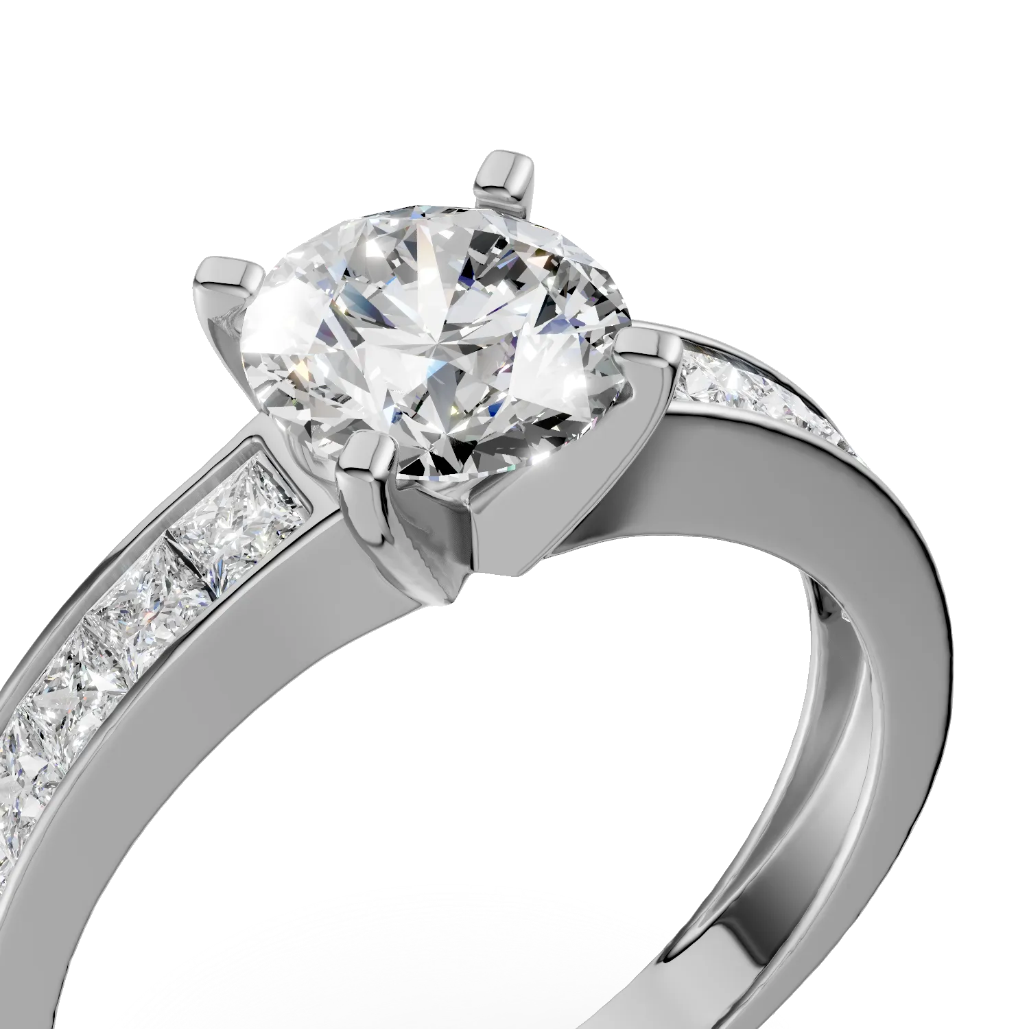 White gold engagement ring