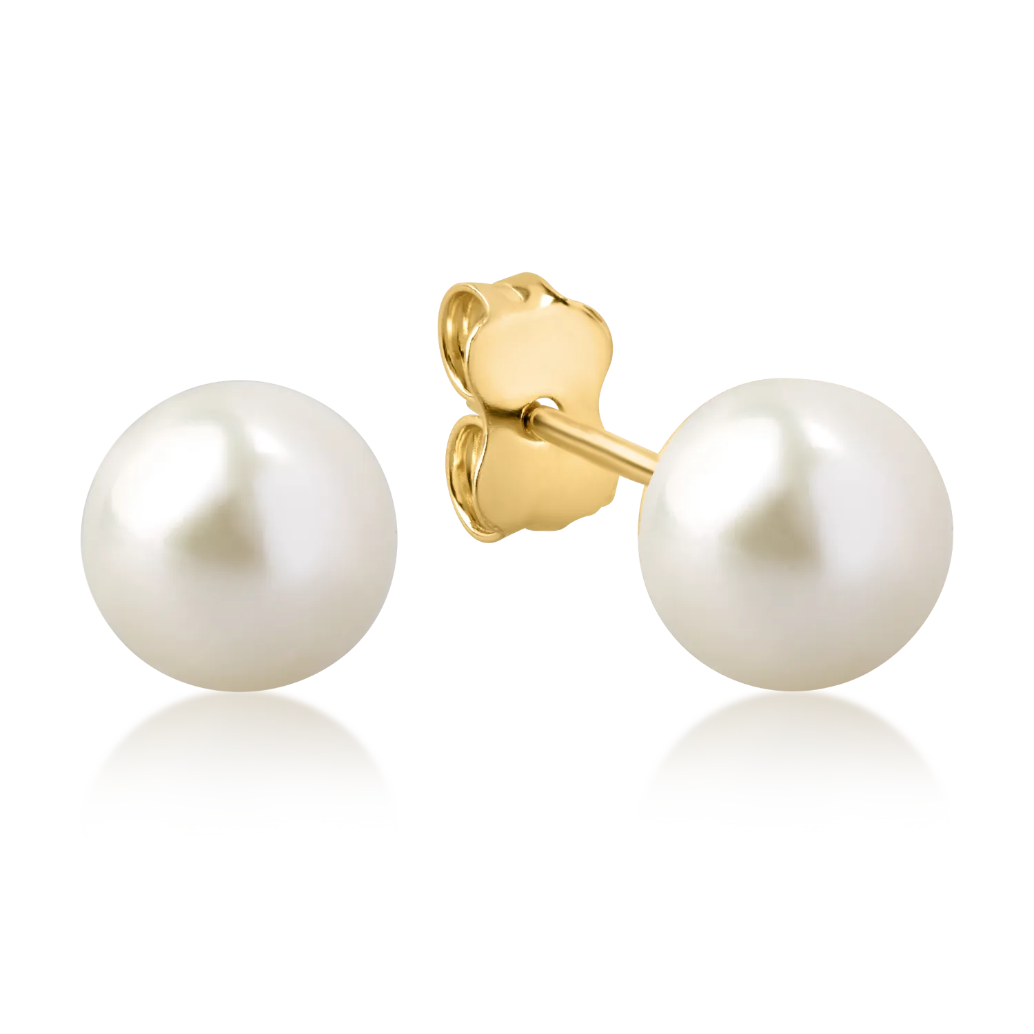 Yellow gold earrings