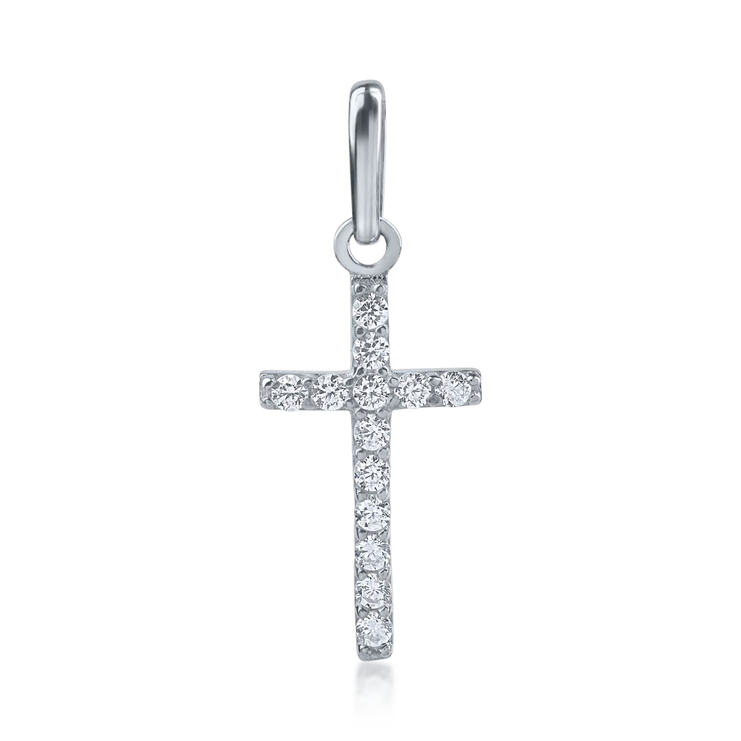 White gold cross pendant